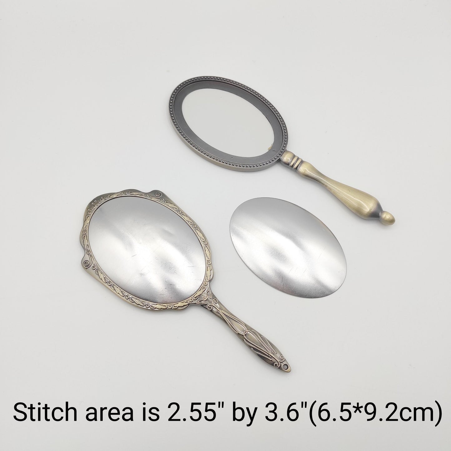 Large Handheld Mirror Base Kit for Embroidery, Cross Stitch, Needle work, DIY Handheld Mirror