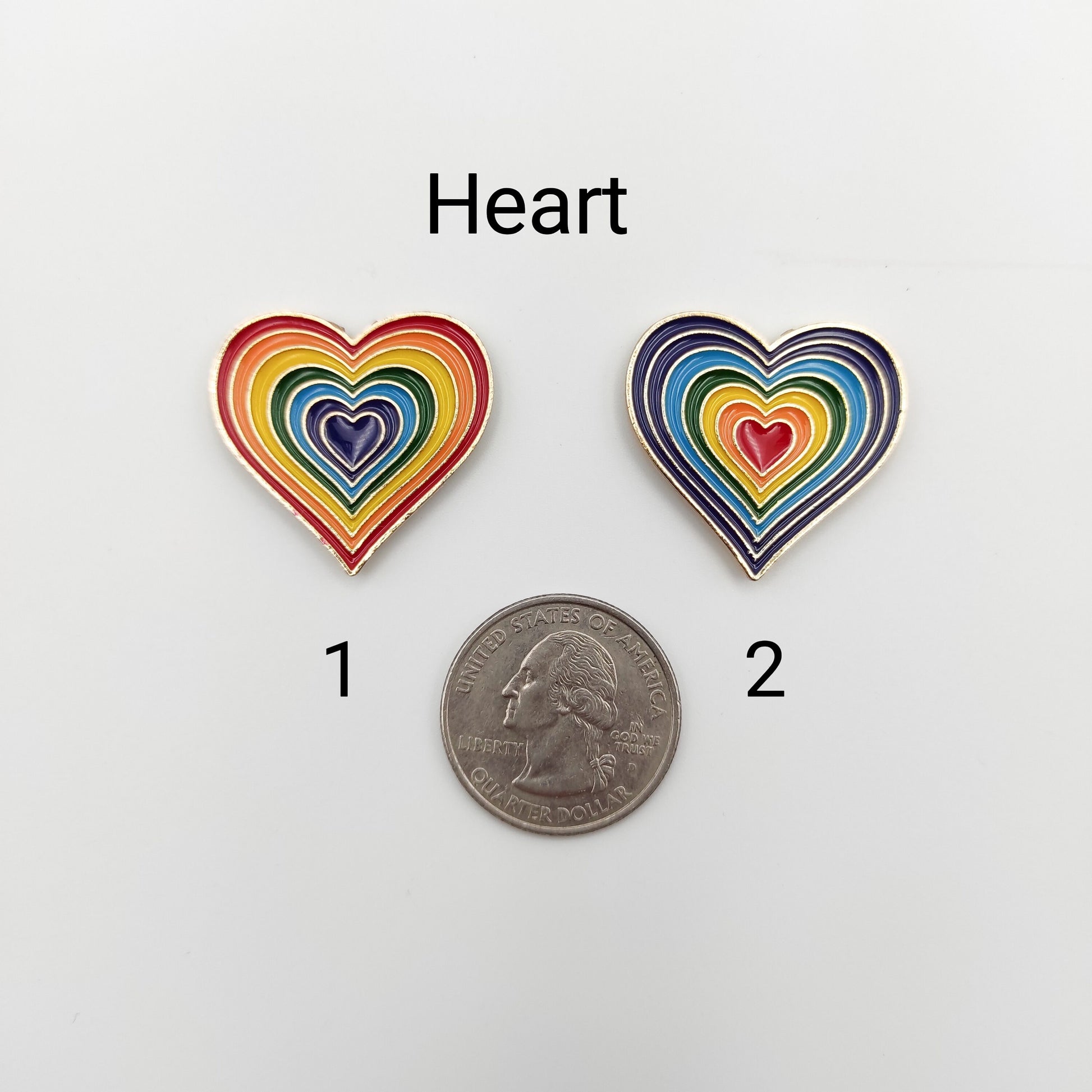 Colorful Heart/ Rainbow Enamel needle minder, Needle Threader for Embroidery/ Cross Stitch/Needle work/Needlecraft/Sewing