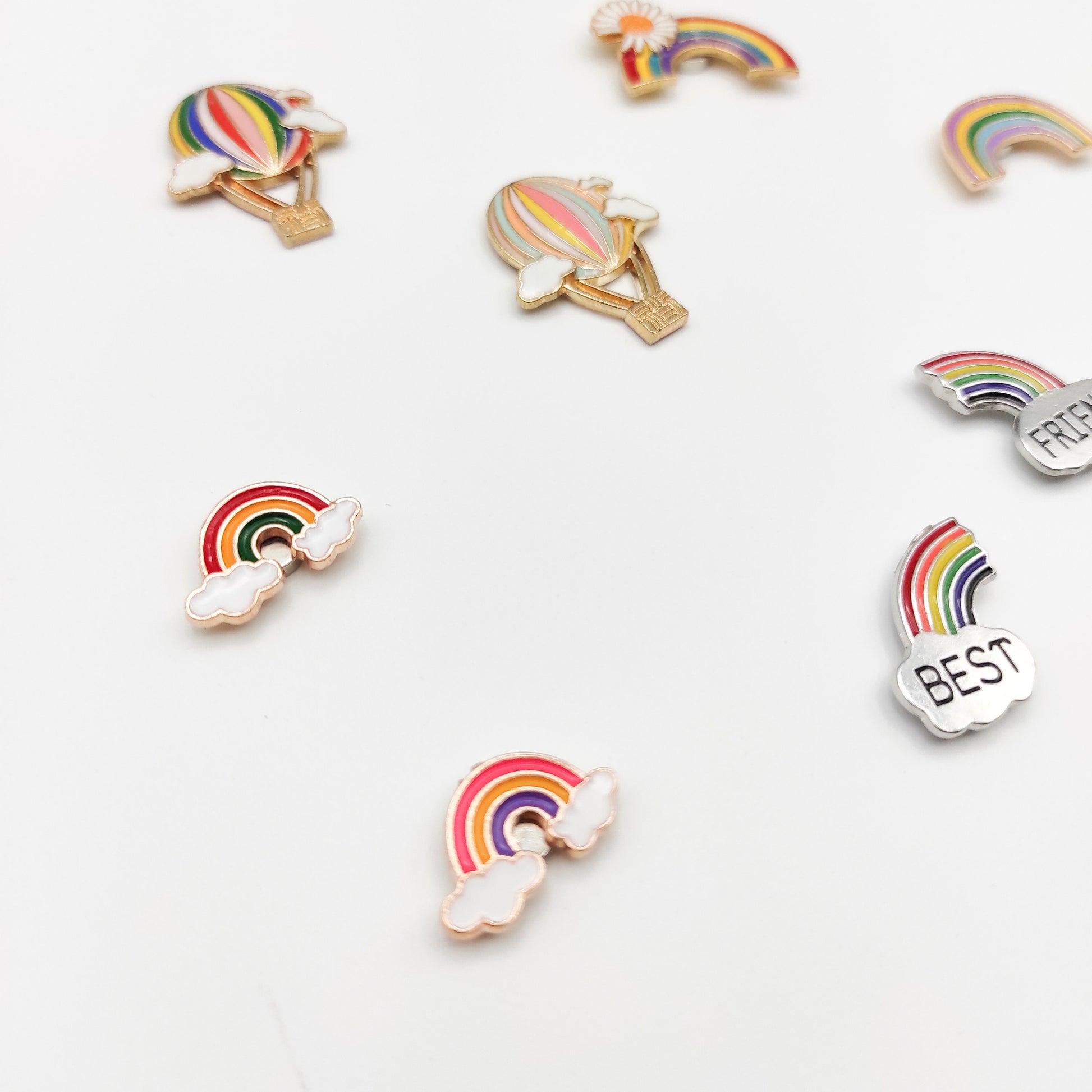 Rainbow/Hot air balloon Enamel needle minder, Needle Minder for Embroidery/ Cross Stitch/Needle work/Needlecraft/Sewing.