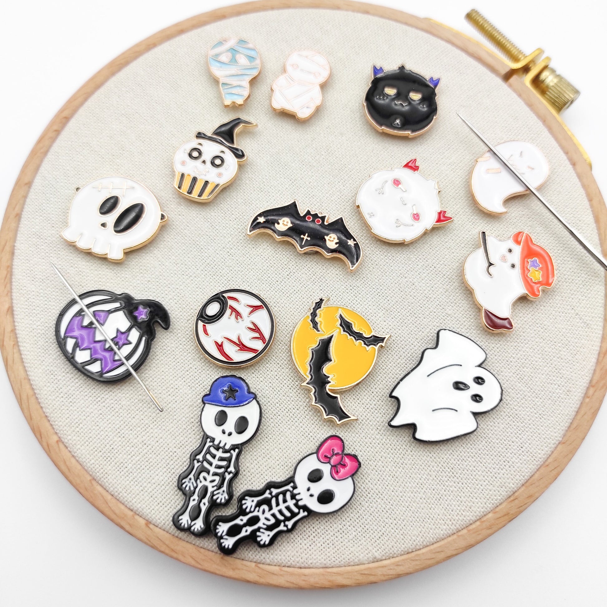 Halloween needle minder collection, Spooky needle minder, Small Needle Minder for Embroidery, Cross Stitch, Needle work, Needle point tools