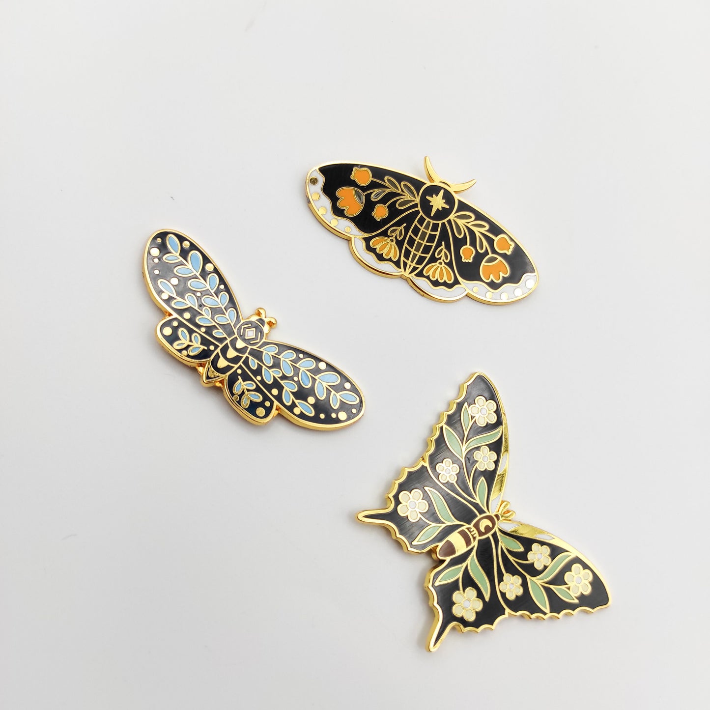 Large Floral Butterfly needle minders, Needle Minder for Embroidery, Cross Stitch, Needle work, needlecraft projects and sewing.