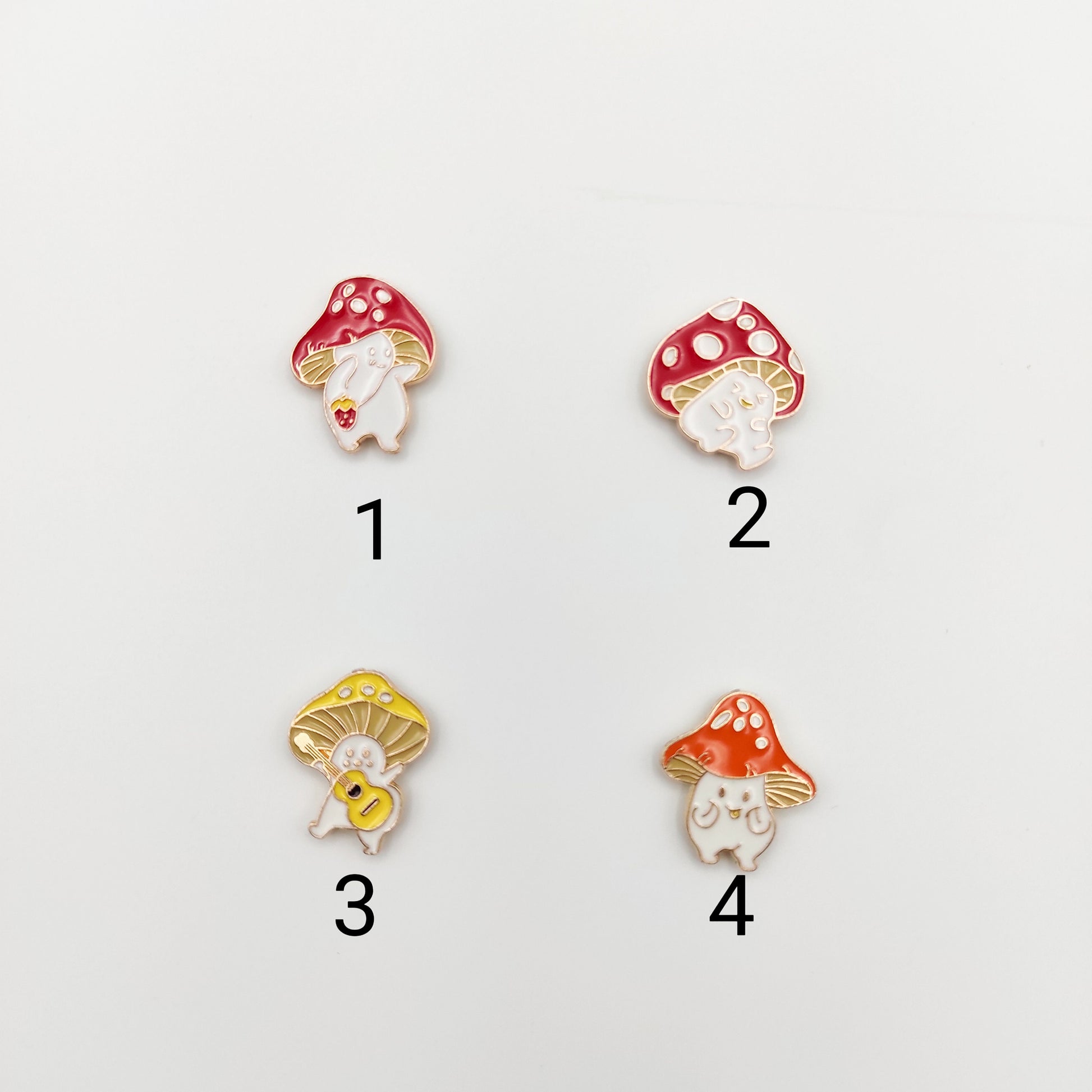 Cute Mushroom Enamel needle minders, Small Needle Minder for Embroidery, Cross Stitch, Needle work, Needle point tools