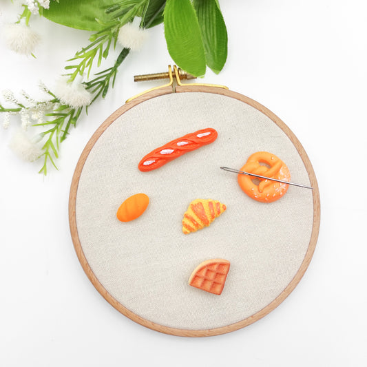 Bread Resin needle minders, Cute Needle Minders for Embroidery, Cross Stitch, Needlework, Needlepoint tools, Needle Keeper