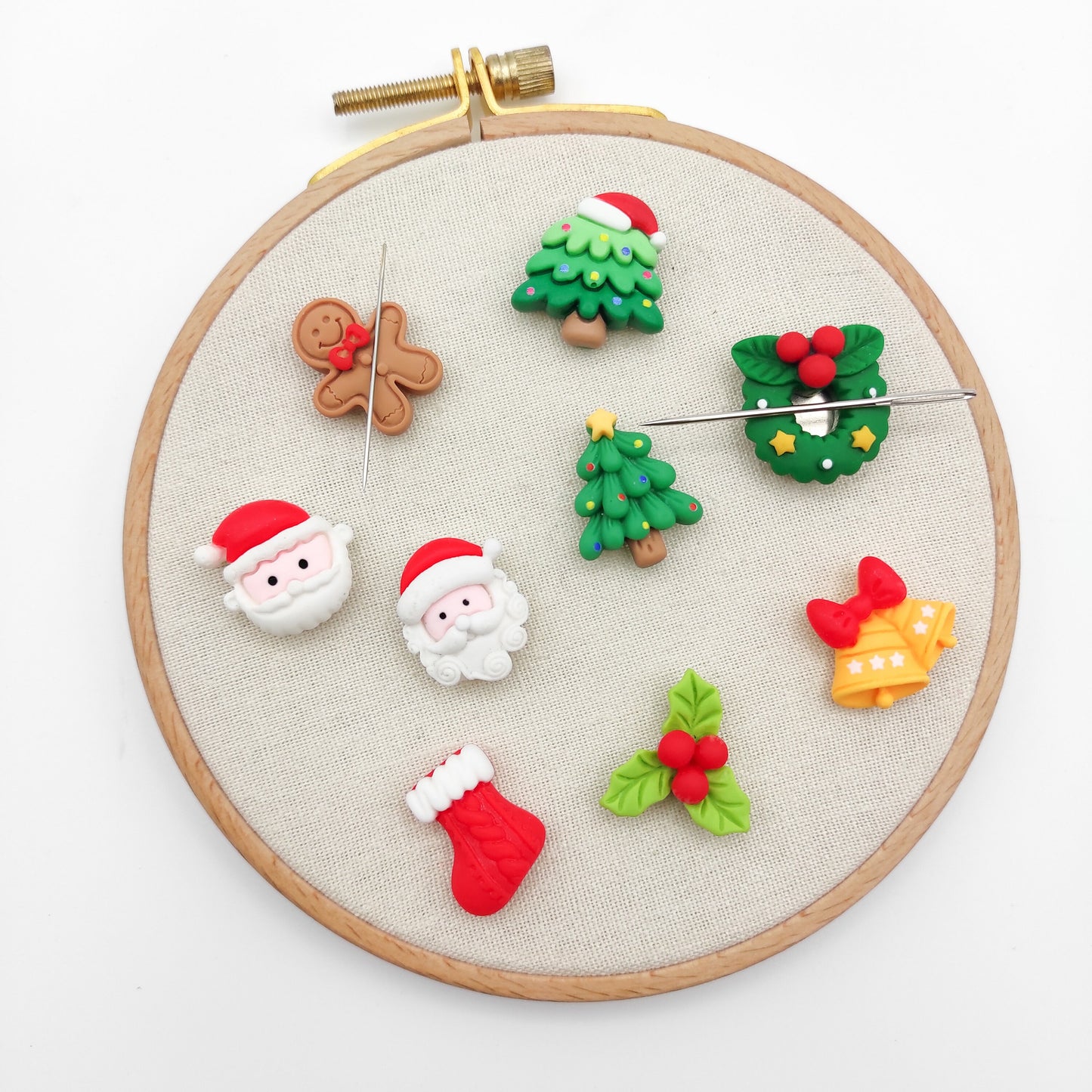 Christmas needle minder collection, Holiday needle minder, Small Needle Minder for Embroidery, Cross Stitch, Needle work, Needle point tools