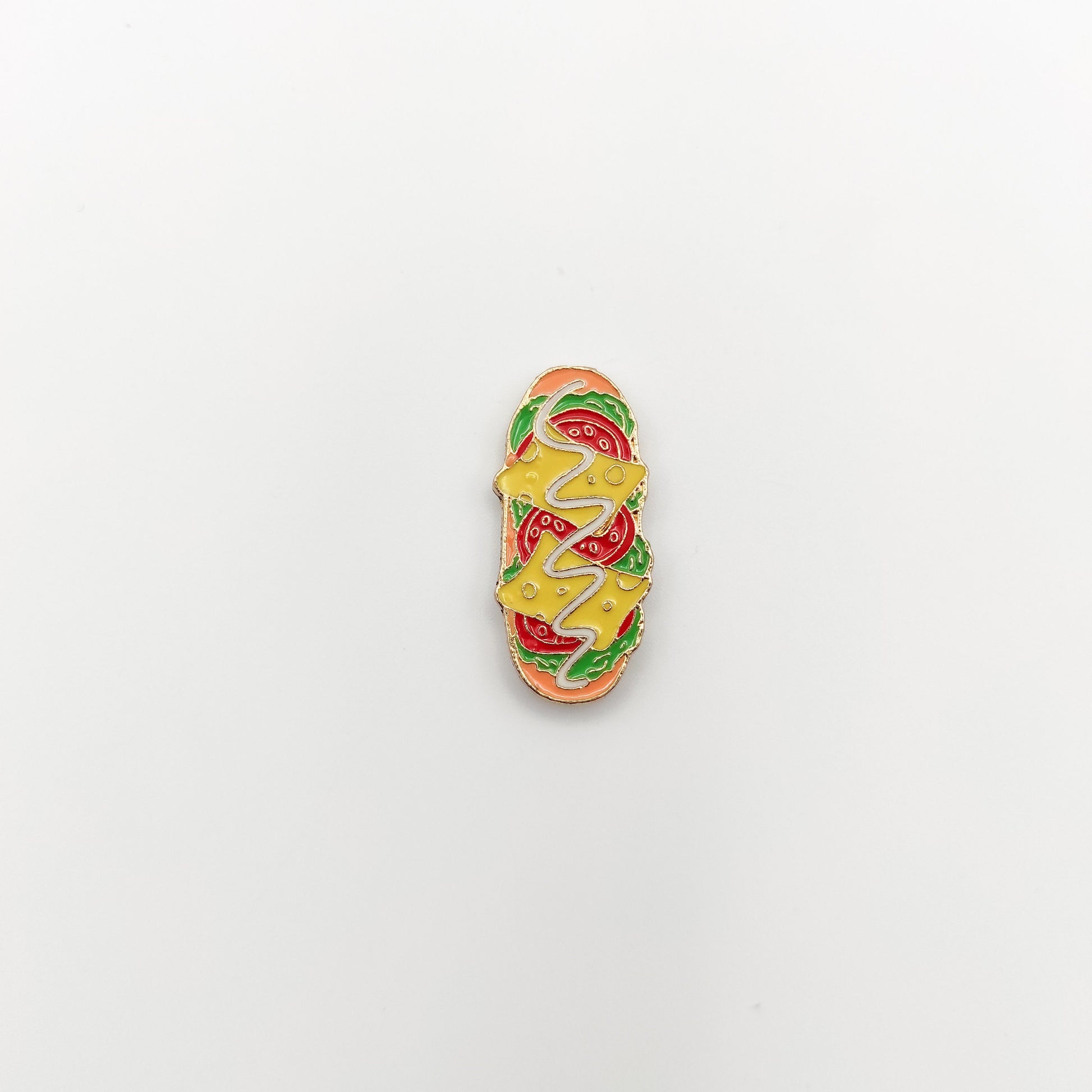 Pizza/Sandwich Enamel Needle Minders, Small Needle Minder for Embroidery, Cross Stitch, Needle work, Needle point tools