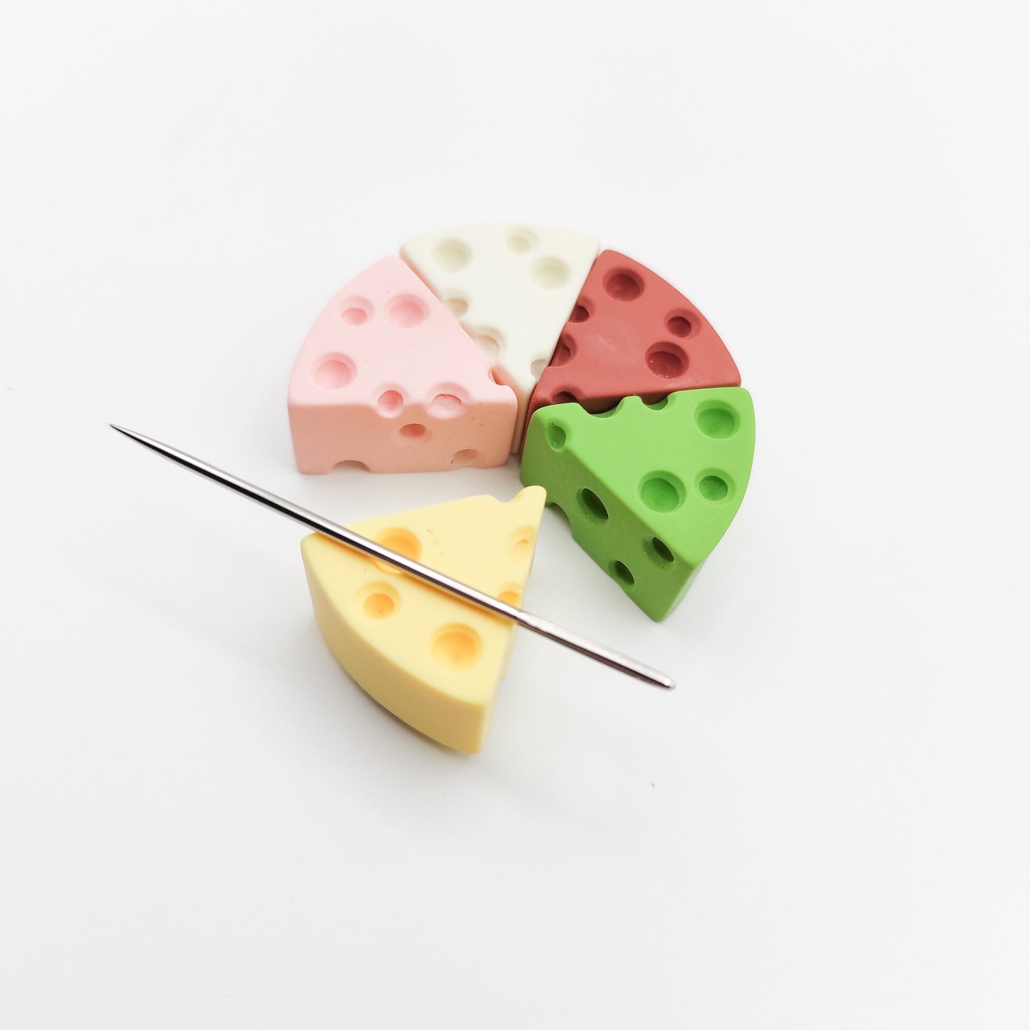 Cheese Resin needle minders, Cute Needle Minders for Embroidery, Cross Stitch, Needlework, Needlepoint tools, Needle Keeper