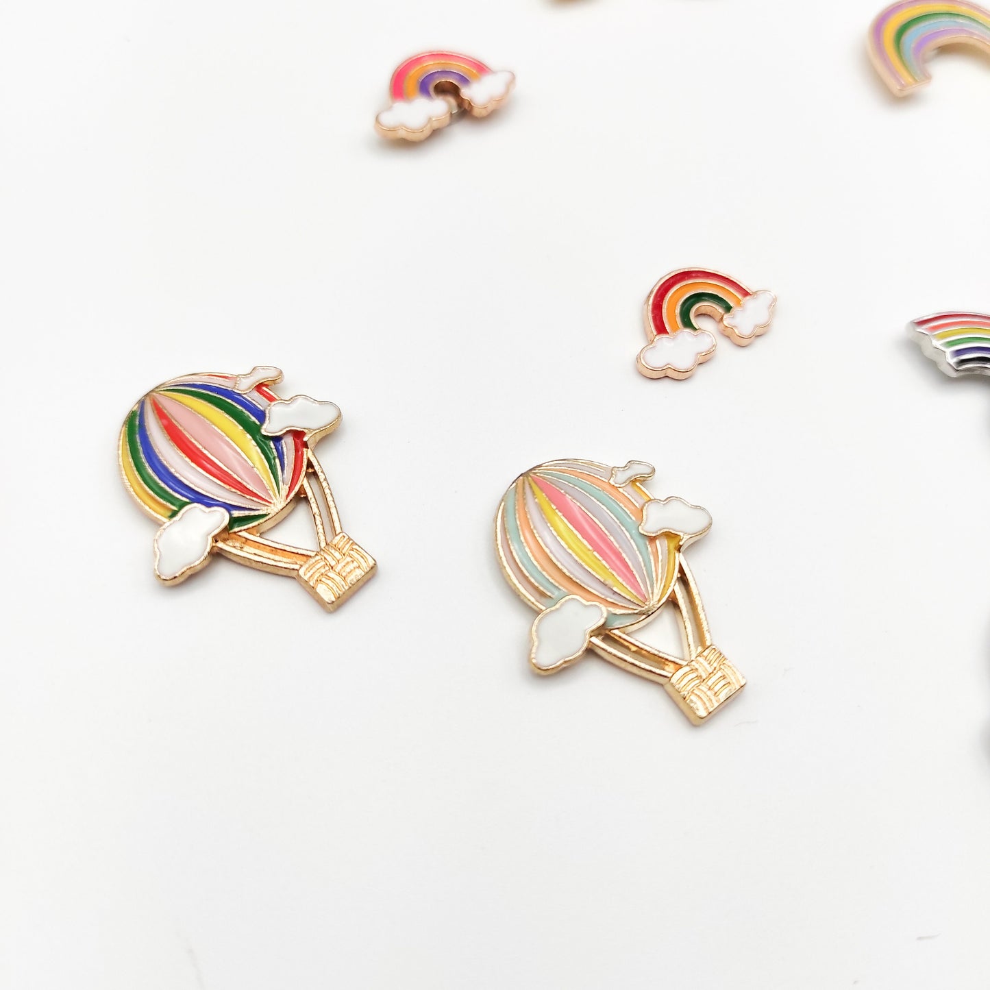 Rainbow/Hot air balloon Enamel needle minder, Needle Minder for Embroidery/ Cross Stitch/Needle work/Needlecraft/Sewing.