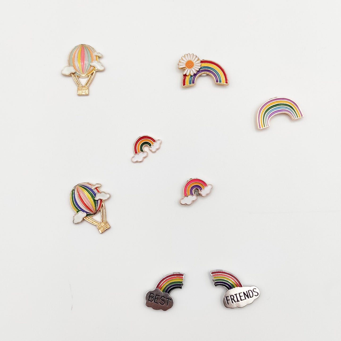 Rainbow/Hot air balloon Enamel needle minder, Needle Minder for Embroidery/ Cross Stitch/Needle work/Needlecraft/Sewing.