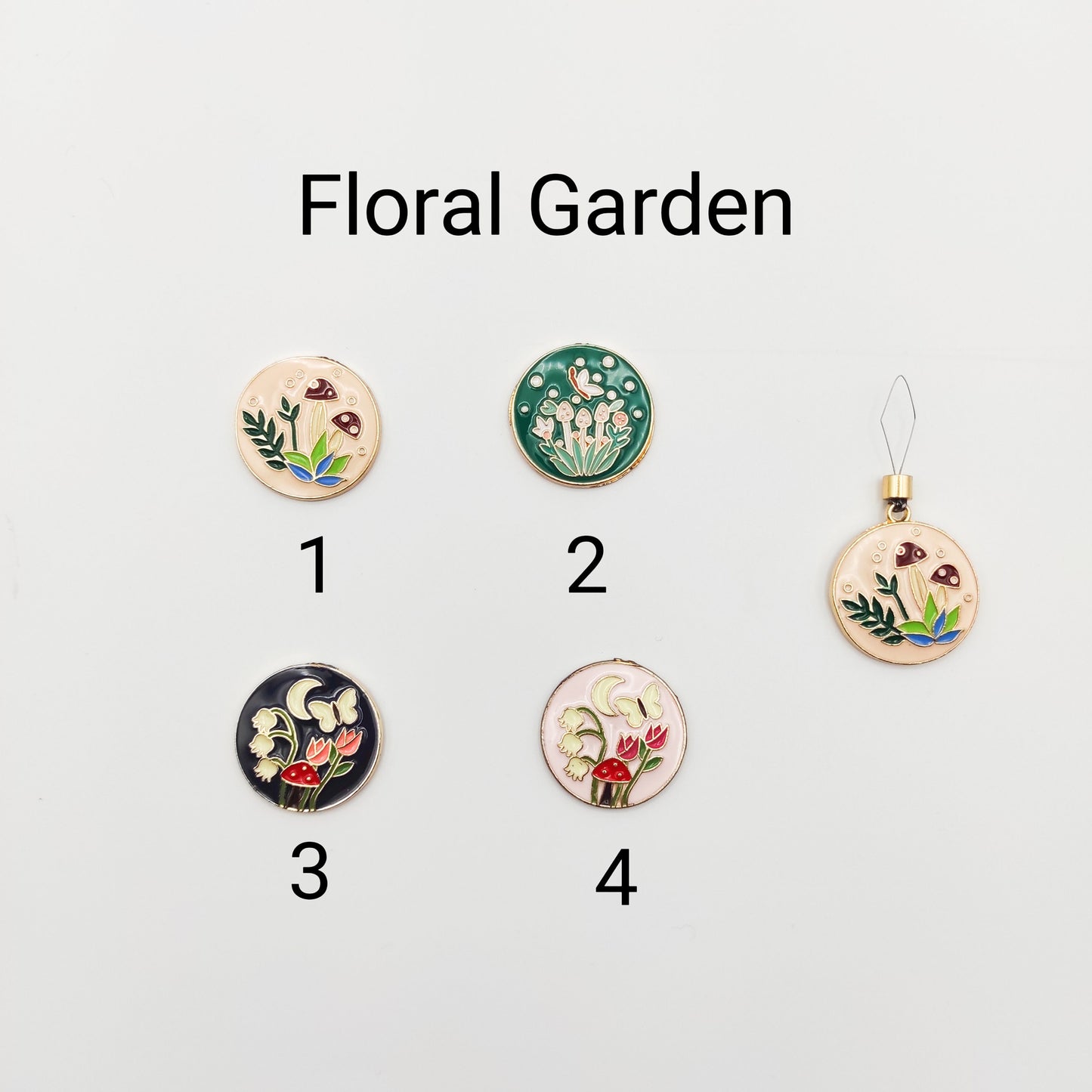 Floral Enamel Needle Minder, Needle Threader, Garden Needle Minder/ Threader for Embroidery/ Cross Stitch/Needle work/Needlecraft/Sewing.