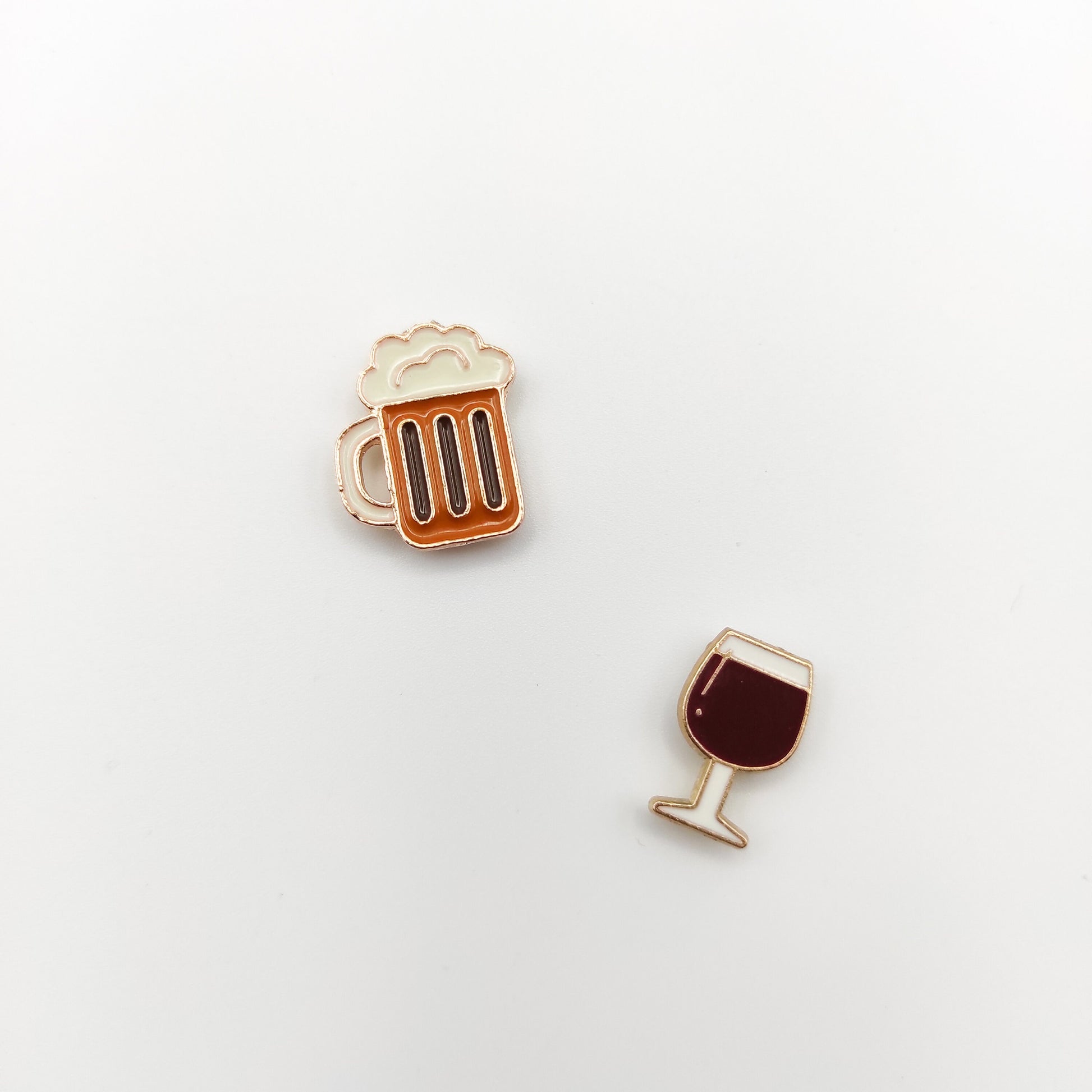 Small Wine/Beer enamel needle minders, Tiny Needle Minder for Embroidery, Cross Stitch, Needle work, Needle point tools