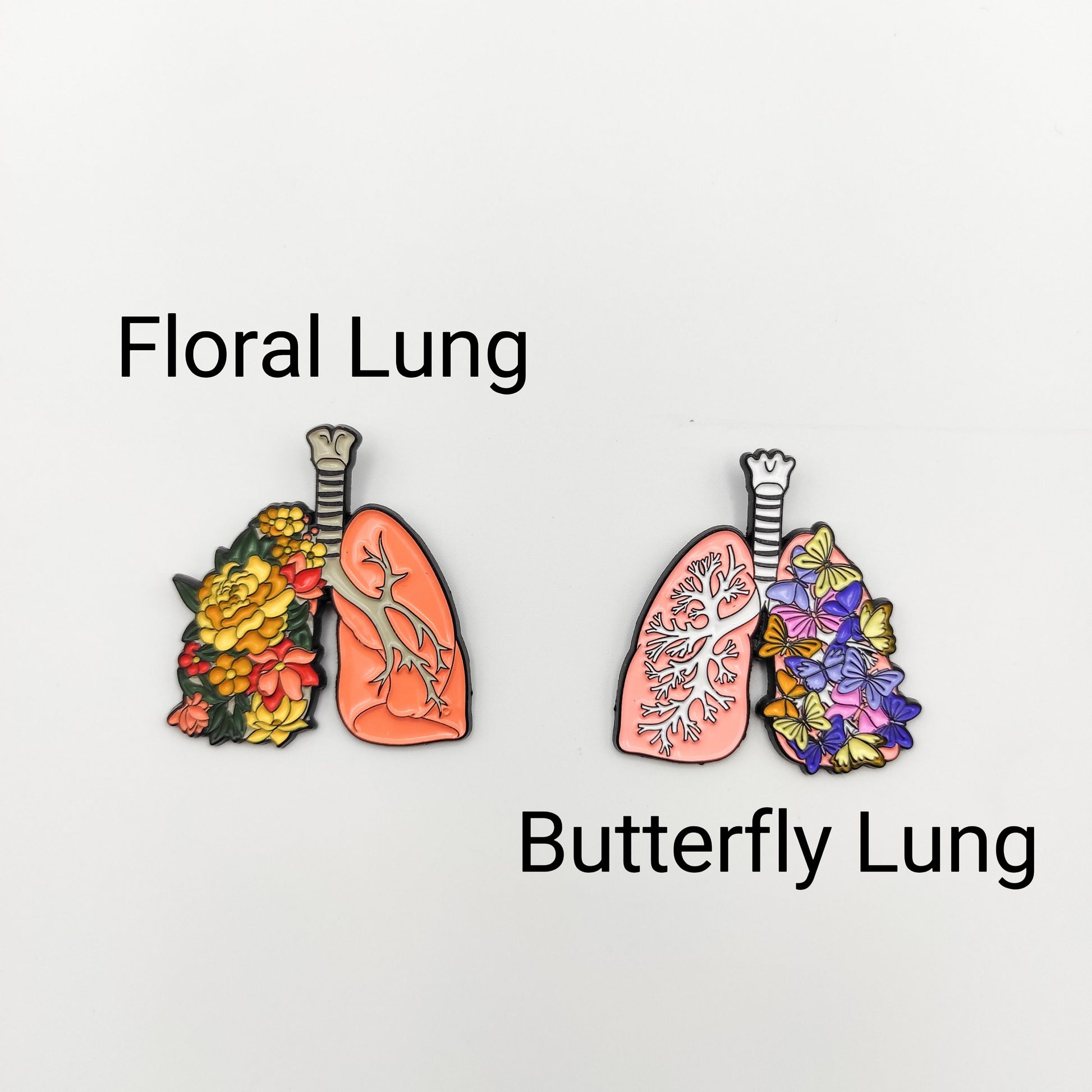 Floral Organ enamel needle minders, Needle Minder for Embroidery, Cross Stitch, Needle work, needlecraft projects and sewing.