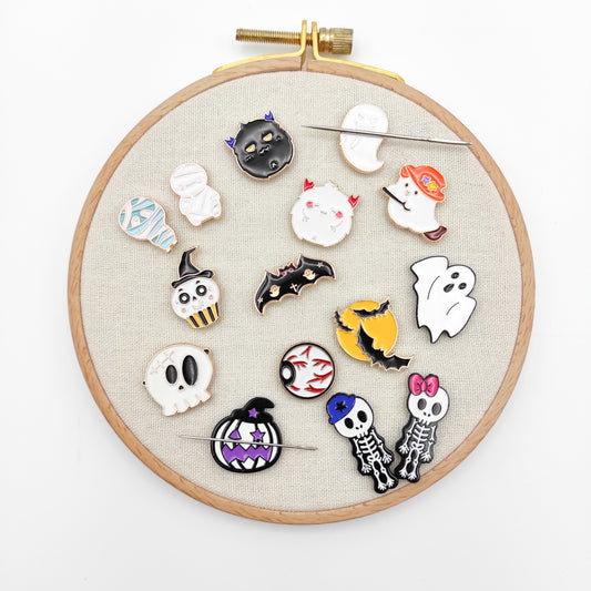 Halloween needle minder collection, Spooky needle minder, Small Needle Minder for Embroidery, Cross Stitch, Needle work, Needle point tools