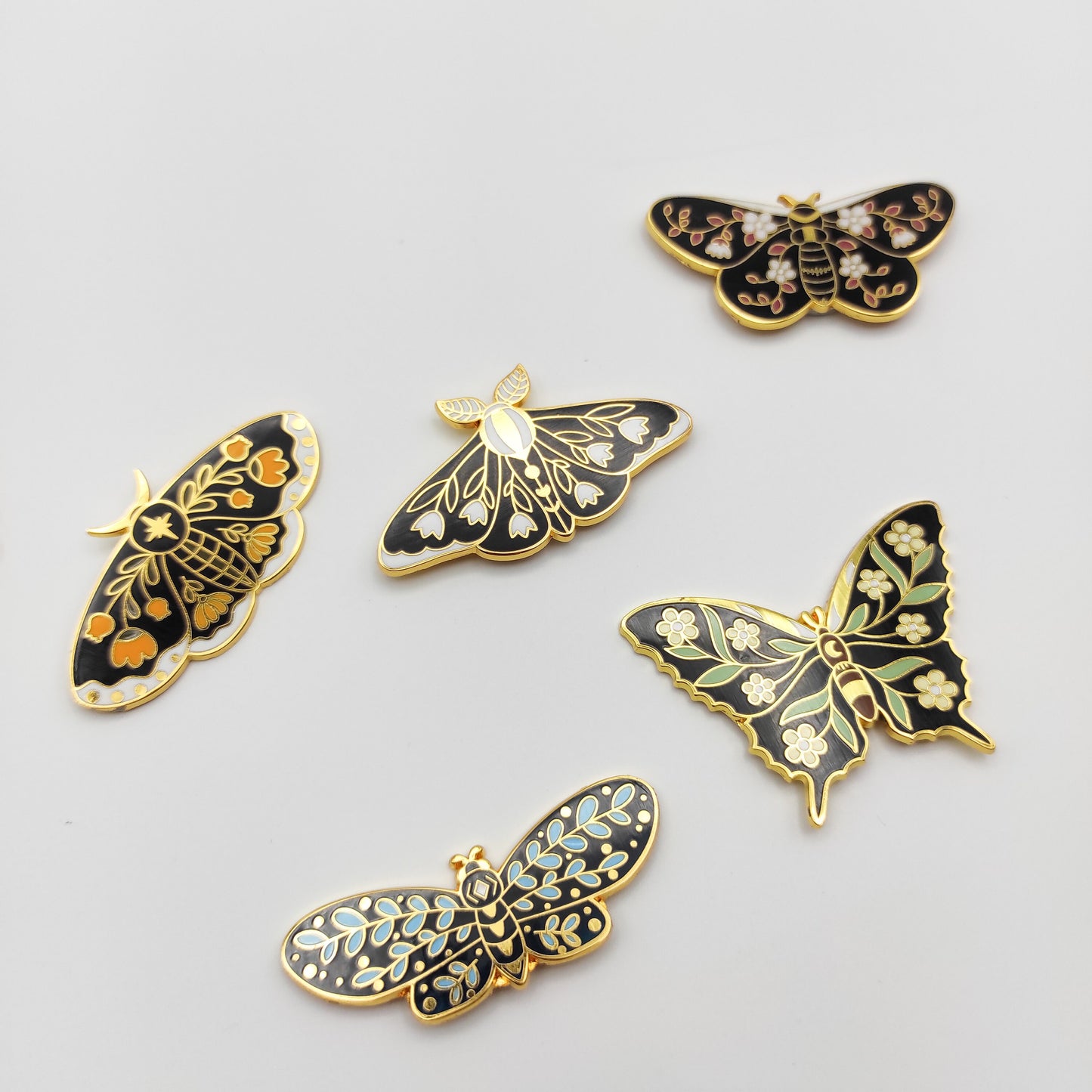 Large Floral Butterfly needle minders, Needle Minder for Embroidery, Cross Stitch, Needle work, needlecraft projects and sewing.