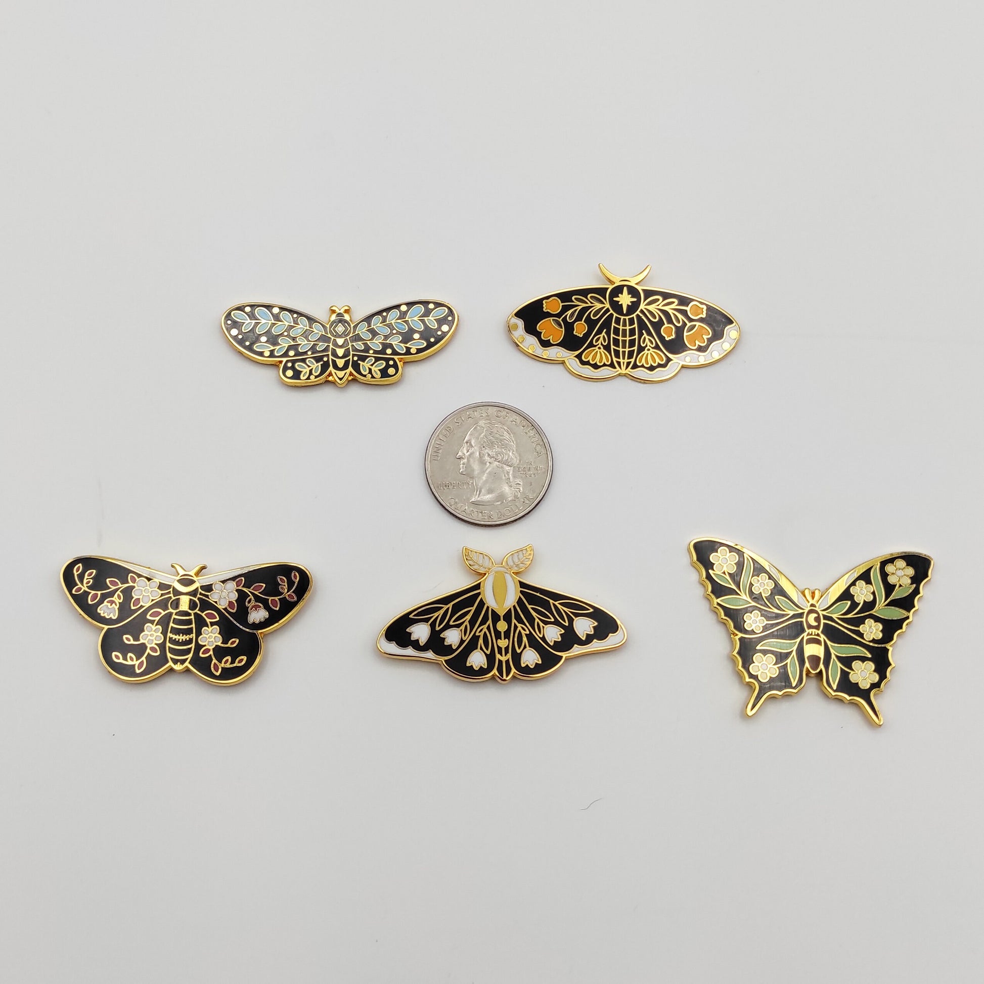 Large Floral Butterfly needle minders, Needle Minder for Embroidery, Cross Stitch, Needle work, needlecraft projects and sewing.