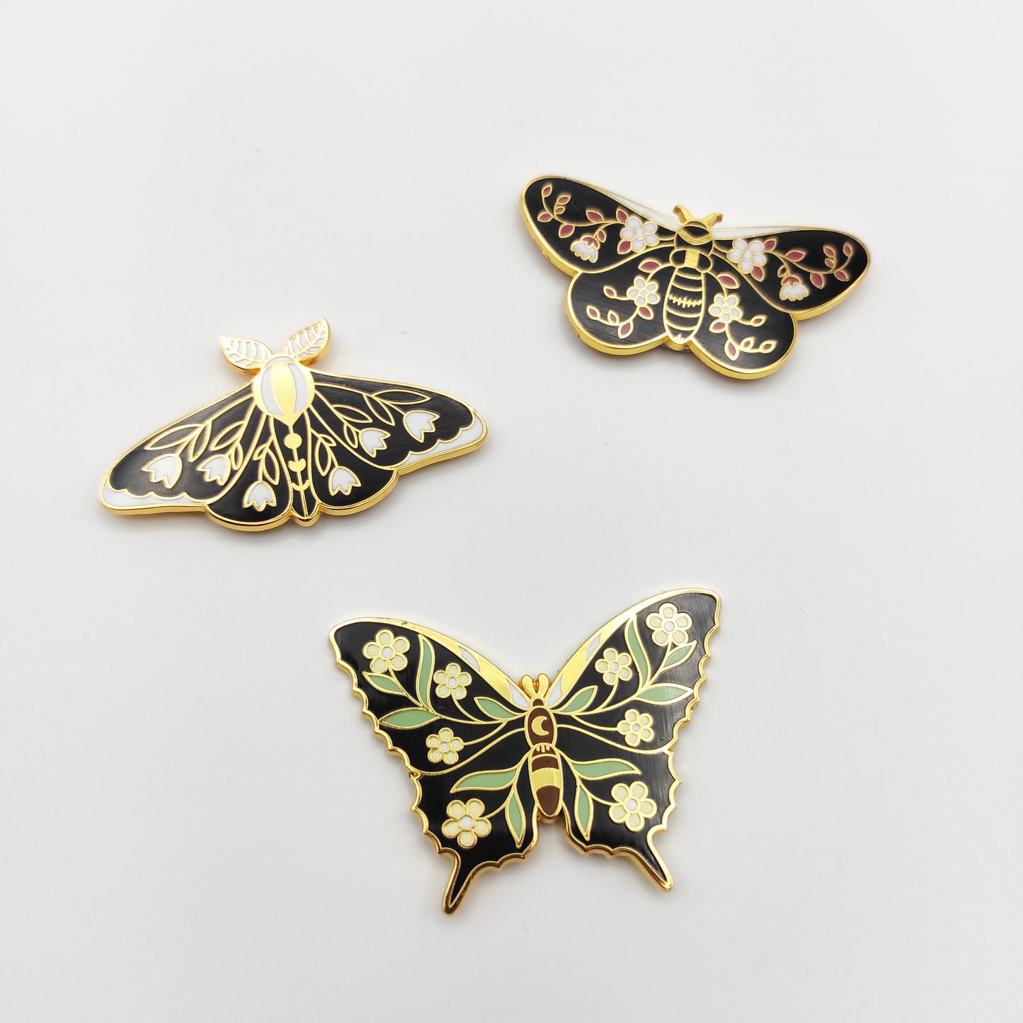 Large Floral Butterfly needle minders, Needle Minder for Embroidery, Cross Stitch, Needle work, needlecraft projects and sewing.