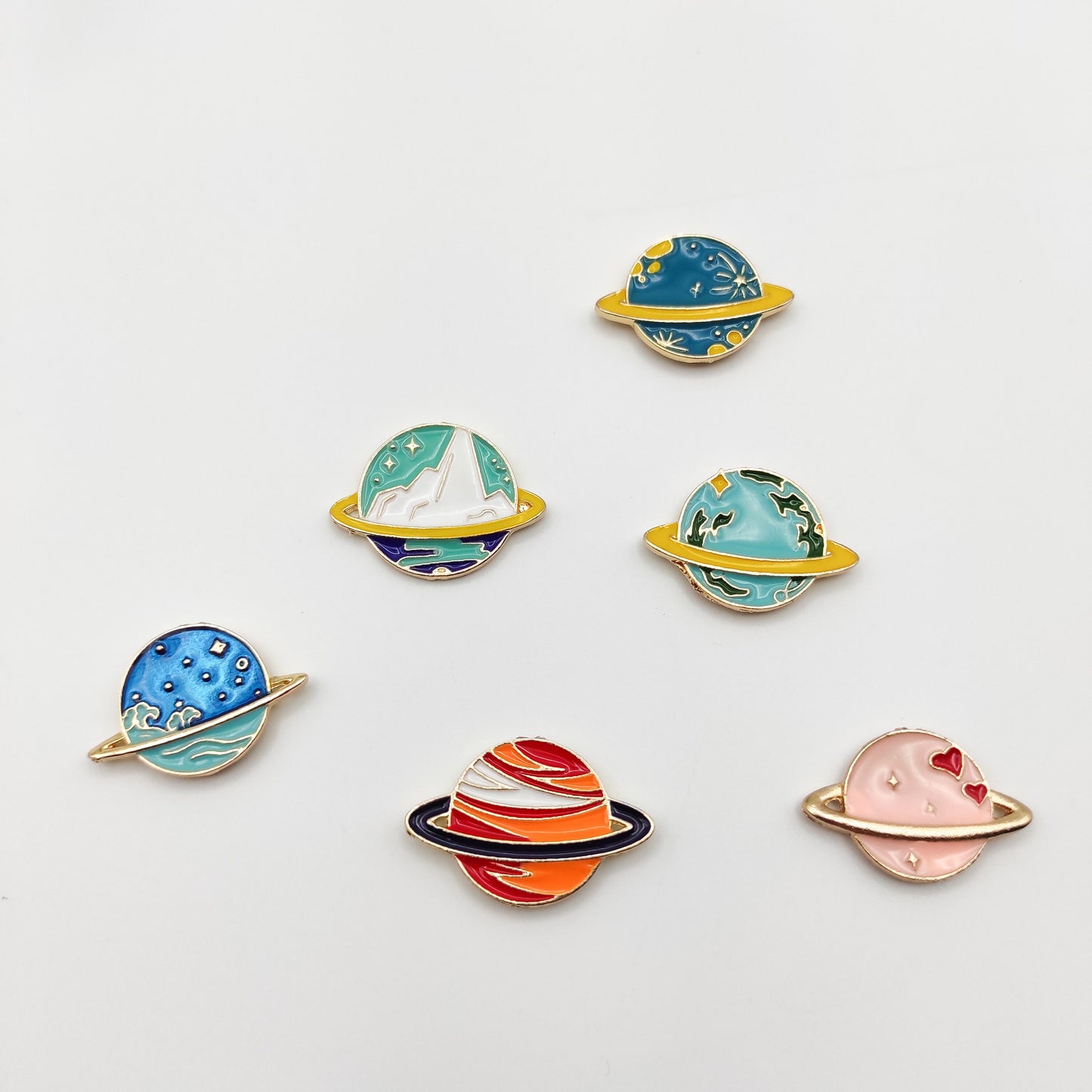 Planet enamel needle minders, Galaxy Needle Minder for Embroidery, Cross Stitch, Needle work, Needle point tools