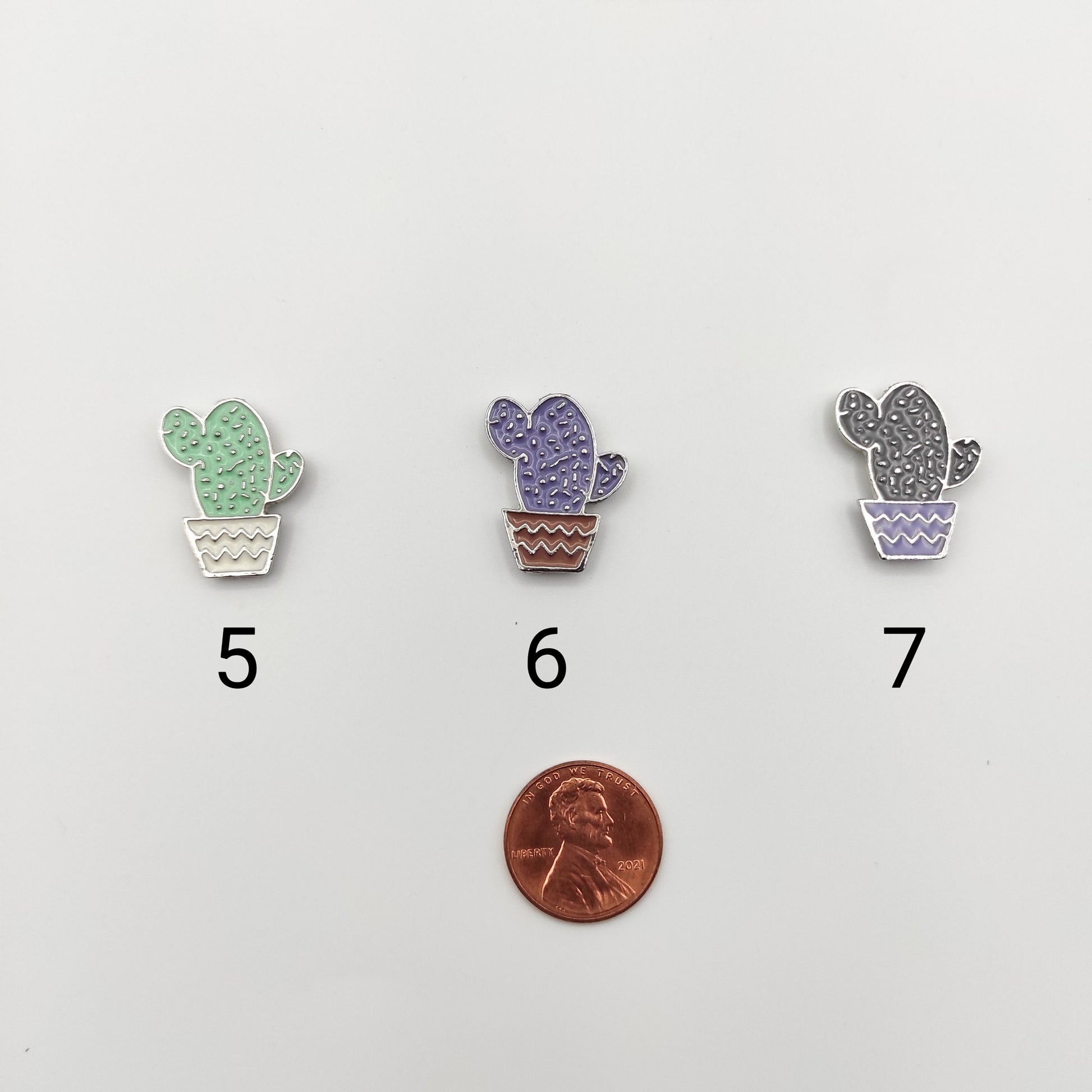 Cactus Enamel Needle Minders, Small Needle Minder for Embroidery, Cross Stitch, Needle work, Needle point tools