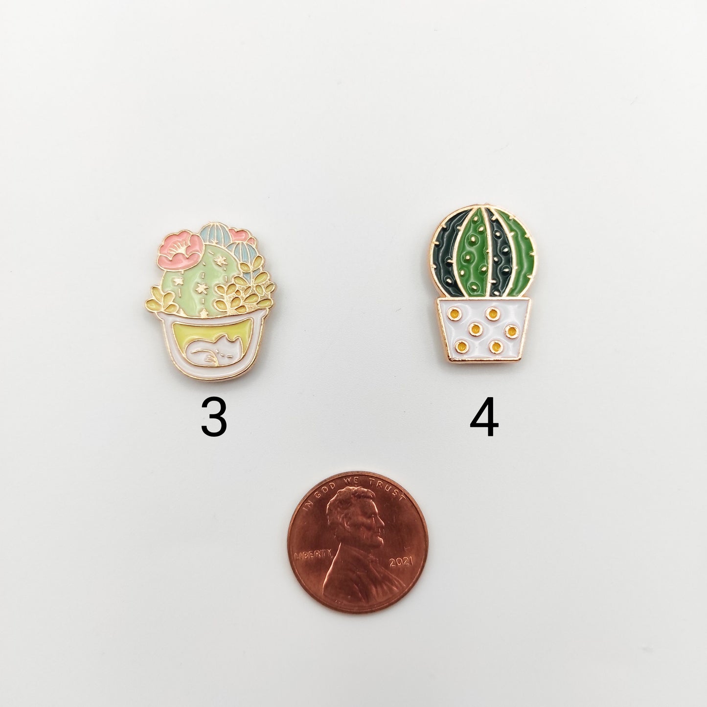 Cactus Enamel Needle Minders, Small Needle Minder for Embroidery, Cross Stitch, Needle work, Needle point tools