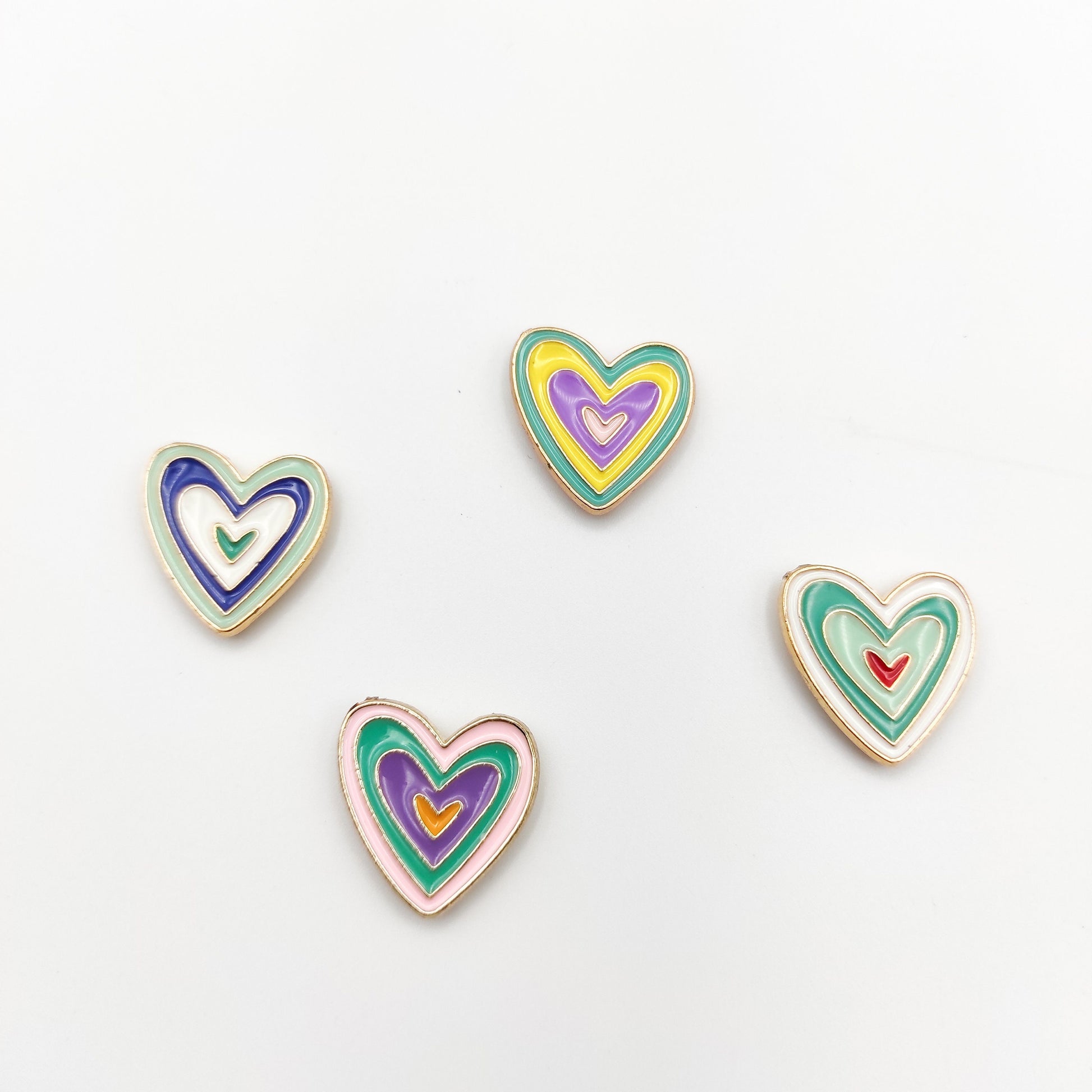 Heart enamel needle minders, Cute Needle Minder for Embroidery, Cross Stitch, Needle work, needlecraft projects and sewing.