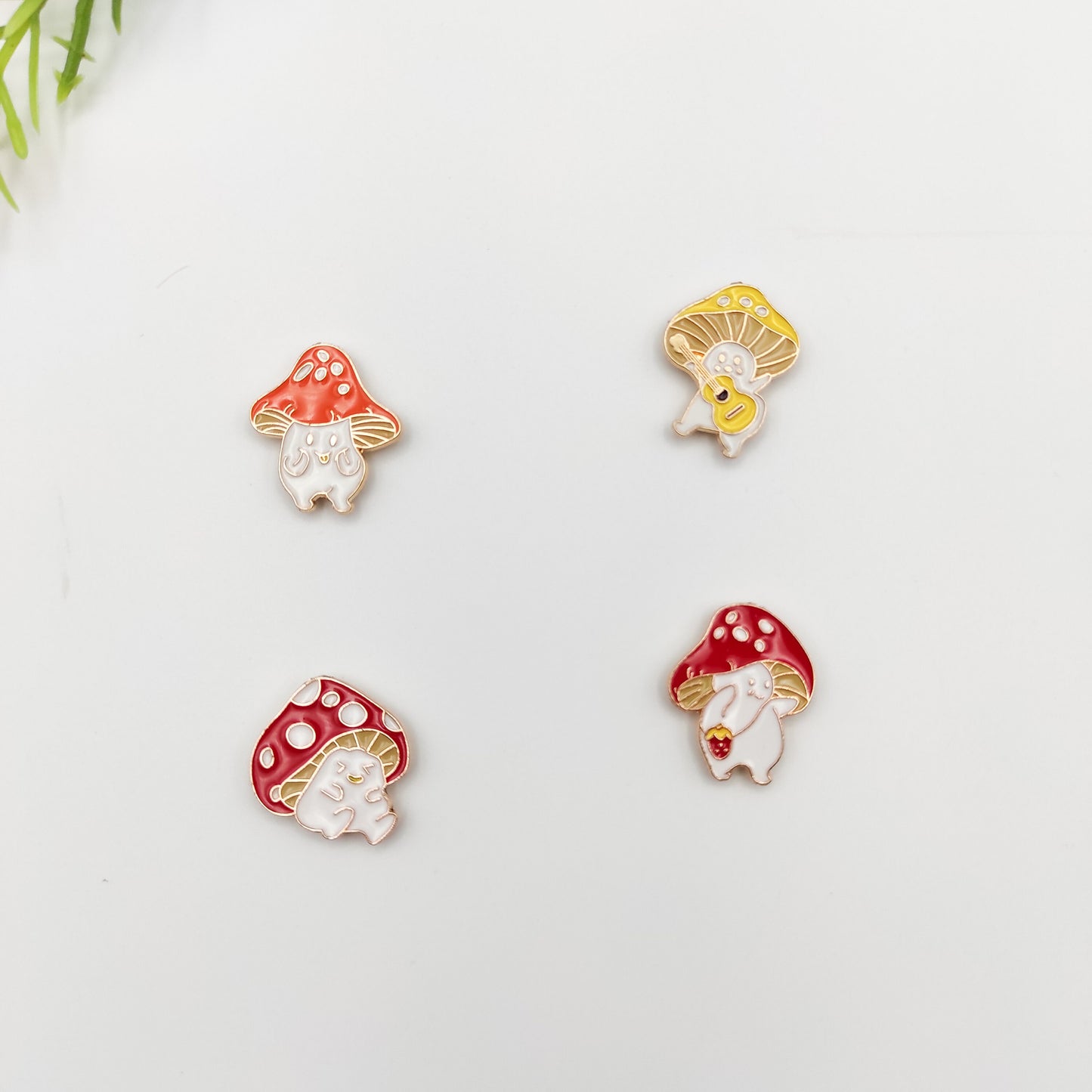 Cute Mushroom Enamel needle minders, Small Needle Minder for Embroidery, Cross Stitch, Needle work, Needle point tools