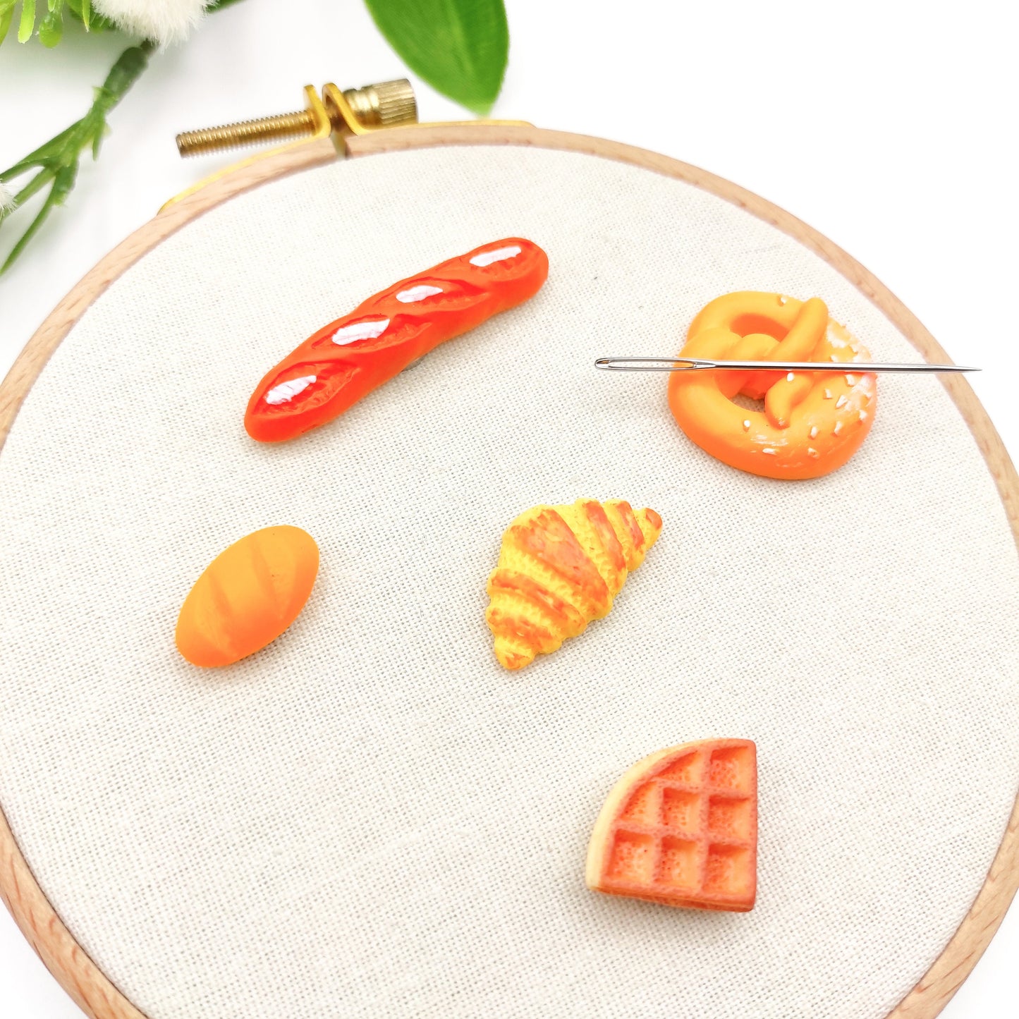 Bread Resin needle minders, Cute Needle Minders for Embroidery, Cross Stitch, Needlework, Needlepoint tools, Needle Keeper