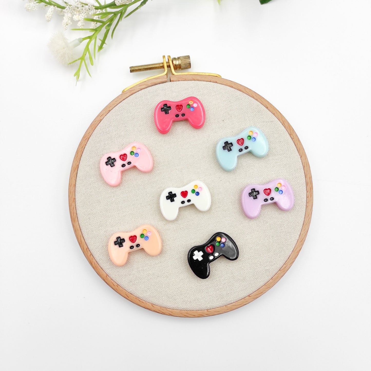 Gamepad Resin needle minders, Needle Minder for Embroidery, Cross Stitch, Needle work, needlecraft projects and sewing.