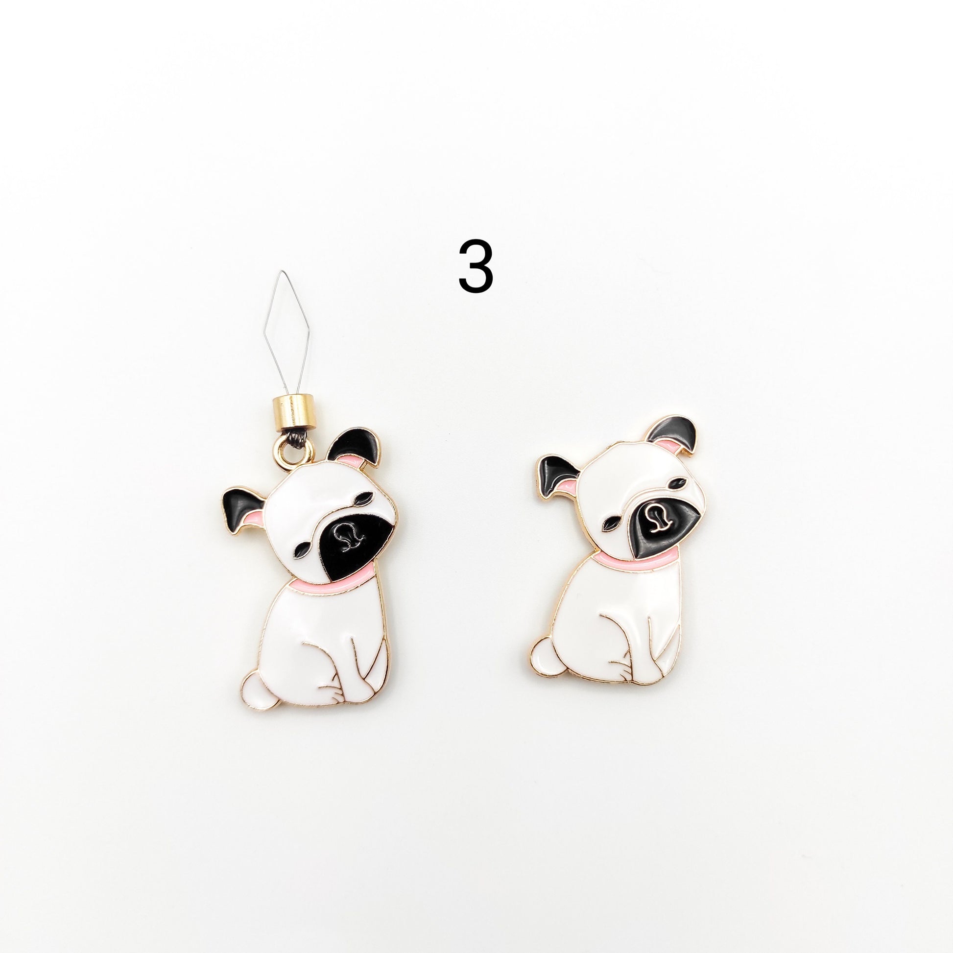 Dog Enamel Needle Minder, Needle Threader, Puppy Needle Minder/ Threader for Embroidery/ Cross Stitch/Needle work/Needlecraft/Sewing.