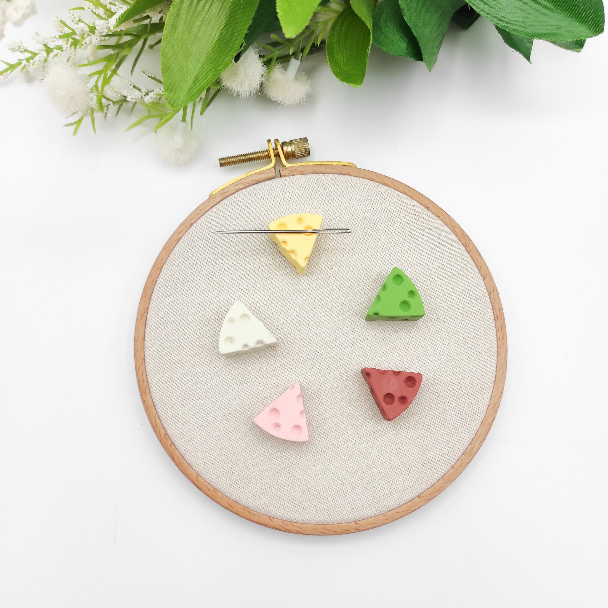 Cheese Resin needle minders, Cute Needle Minders for Embroidery, Cross Stitch, Needlework, Needlepoint tools, Needle Keeper