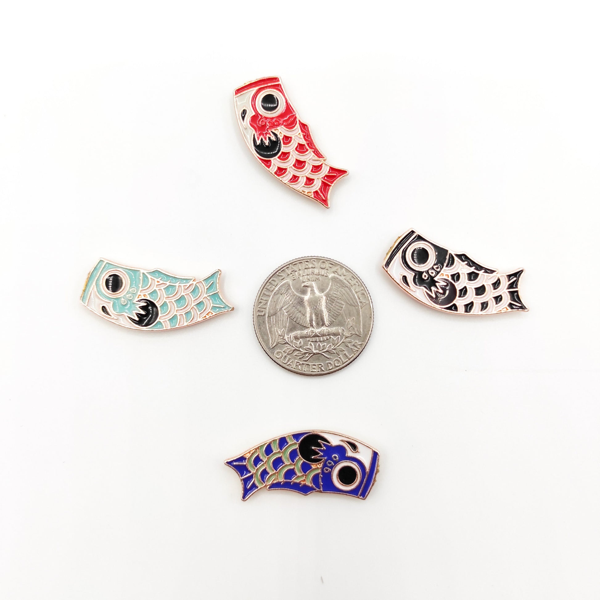 Lucky Cat Enamel Needle Minder, Koi Kite Needle Minder for Embroidery/ Cross Stitch/Needle work/Needlecraft/Sewing.