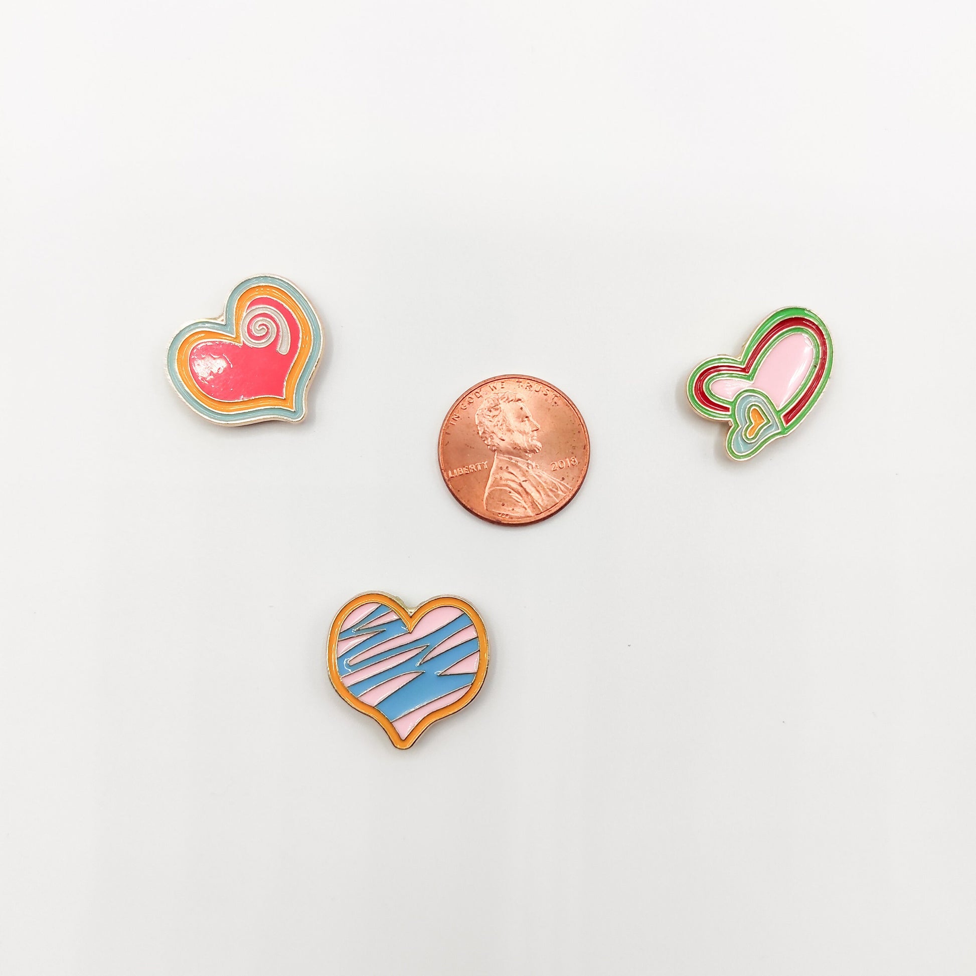 Graffiti Heart enamel needle minders, Cute Needle Minder for Embroidery, Cross Stitch, Needle work, needlecraft projects and sewing.