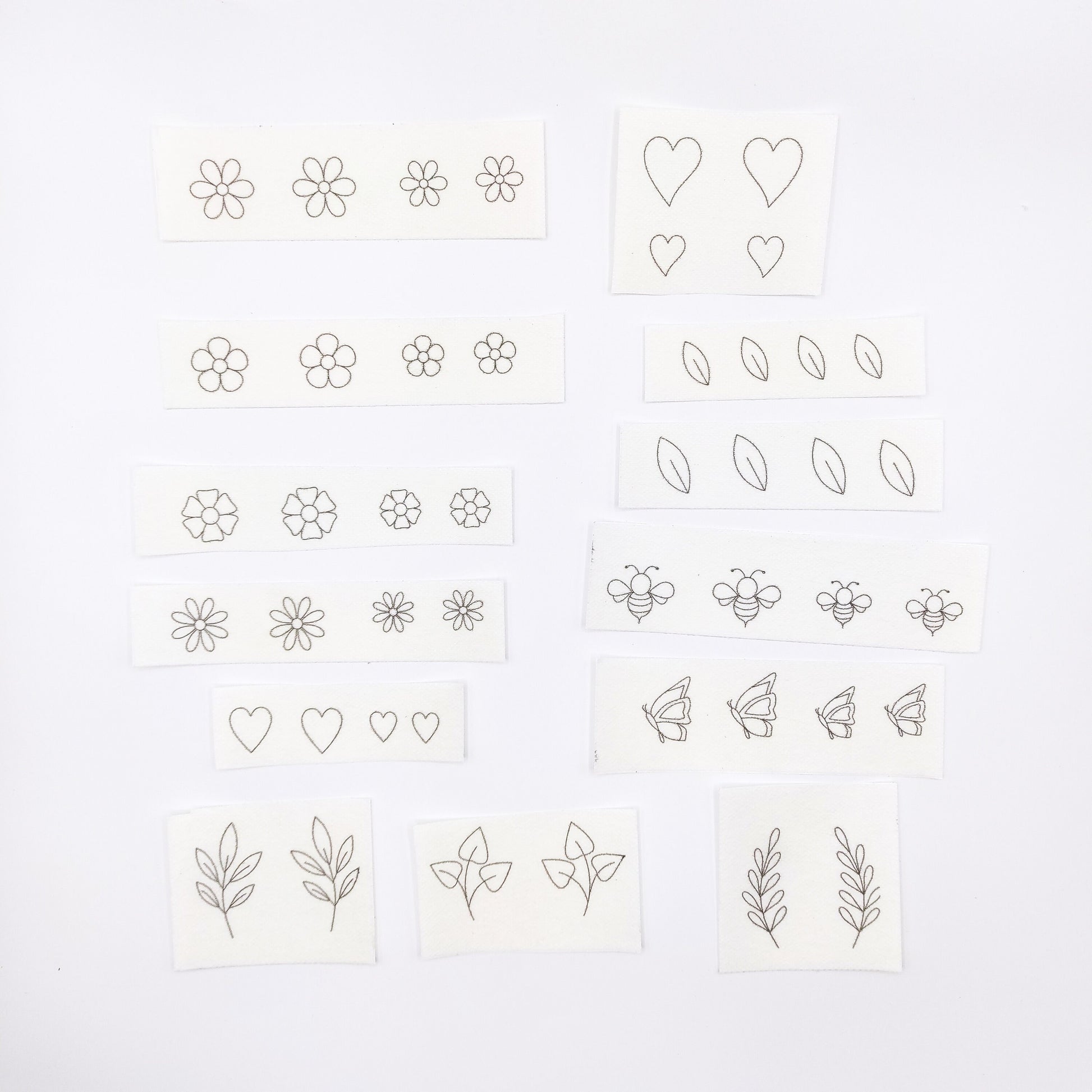 Stick & Stitch small single patterns for hand embroidery patterns, DIY beginner embroidery pattern