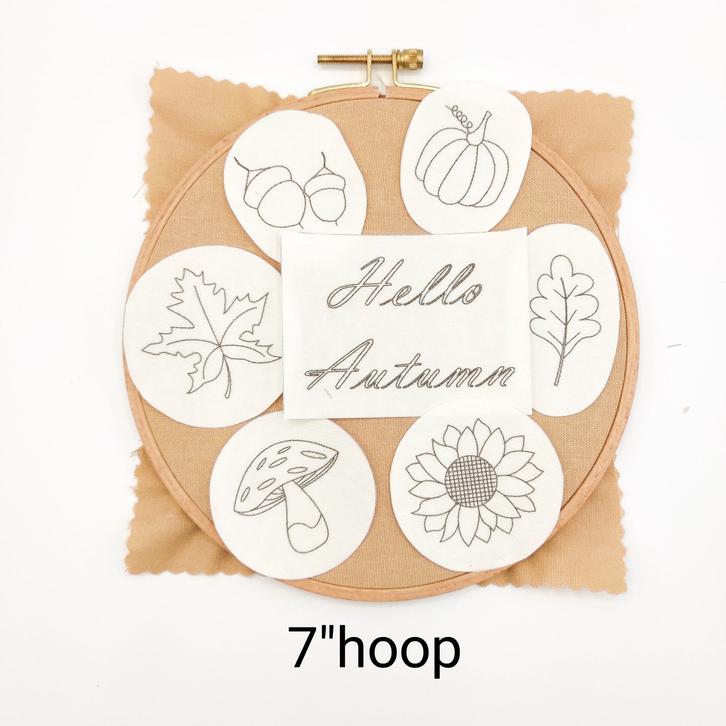 Fall Stick & Stitch embroidery patterns, DIY embroidery floral patterns for clothes/bags/kitchen towel/pillowcase/hoop art