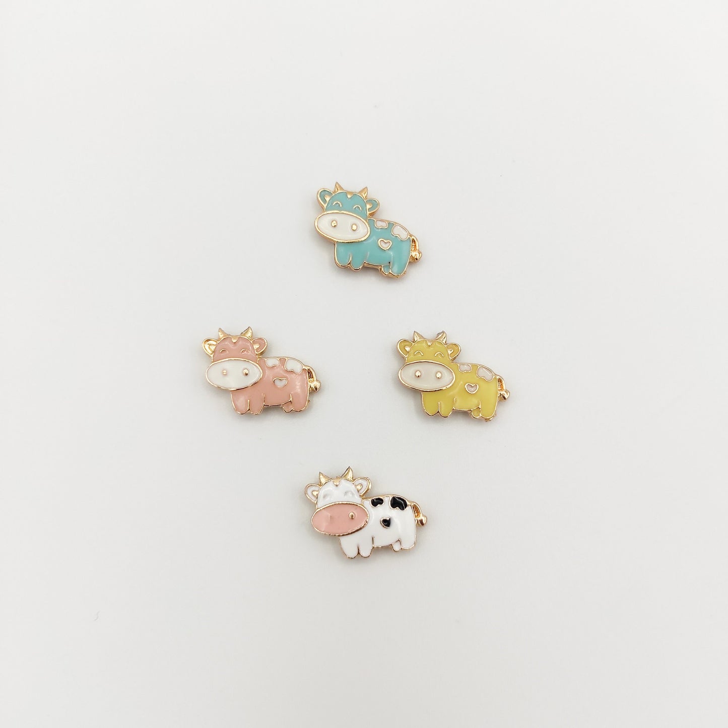 Cow enamel needle minders, Small Needle Minder for Embroidery, Cross Stitch, Needle work, Needle point tools