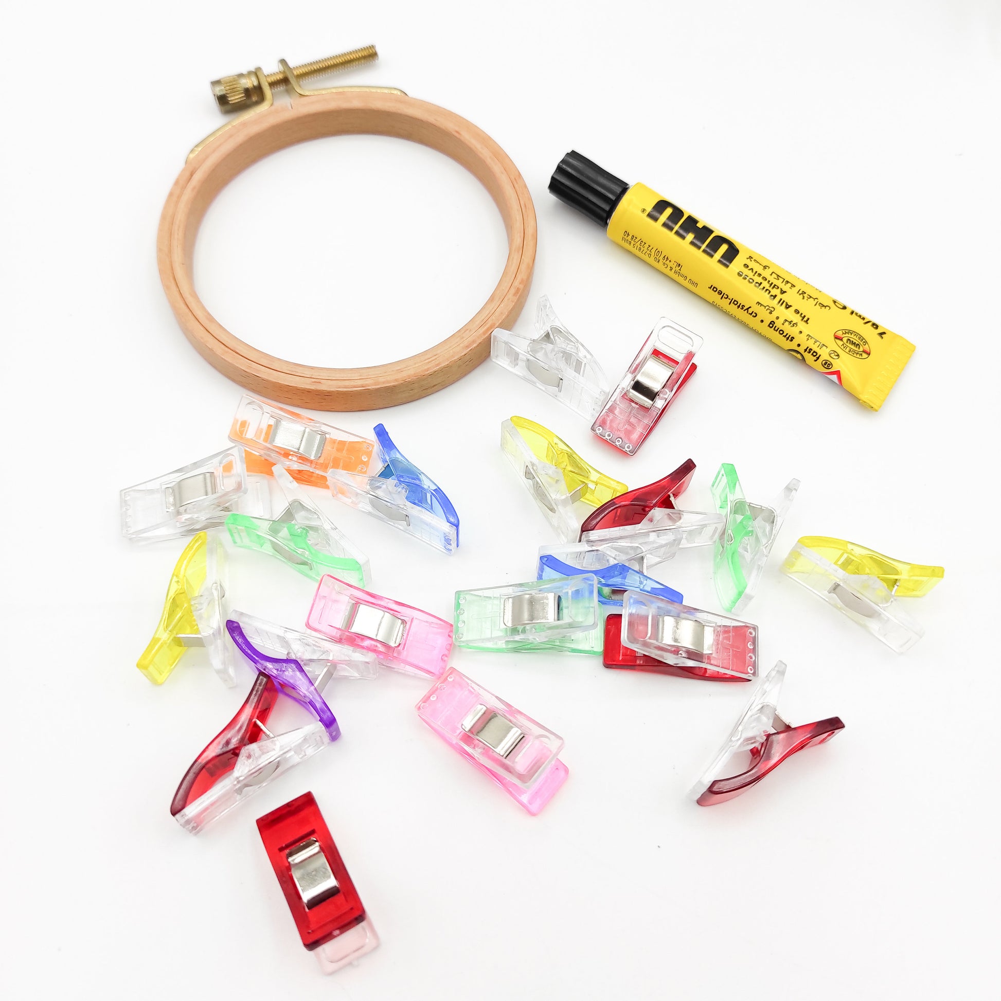 Supply kit for Complete Hand Embroidery jewelry, bookmark, pocket mirror, pillbox, handheld mirror etc.