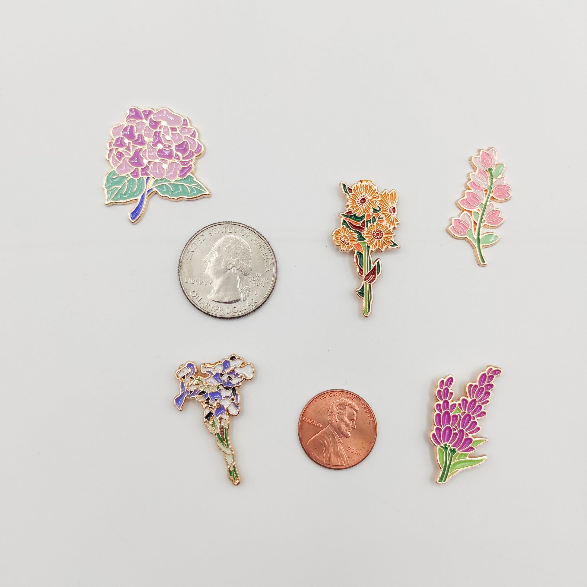 Bouquet Enamel Needle Minder, Floral Needle Minder/ Threader for Embroidery/ Cross Stitch/Needle work/Needlecraft/Sewing.