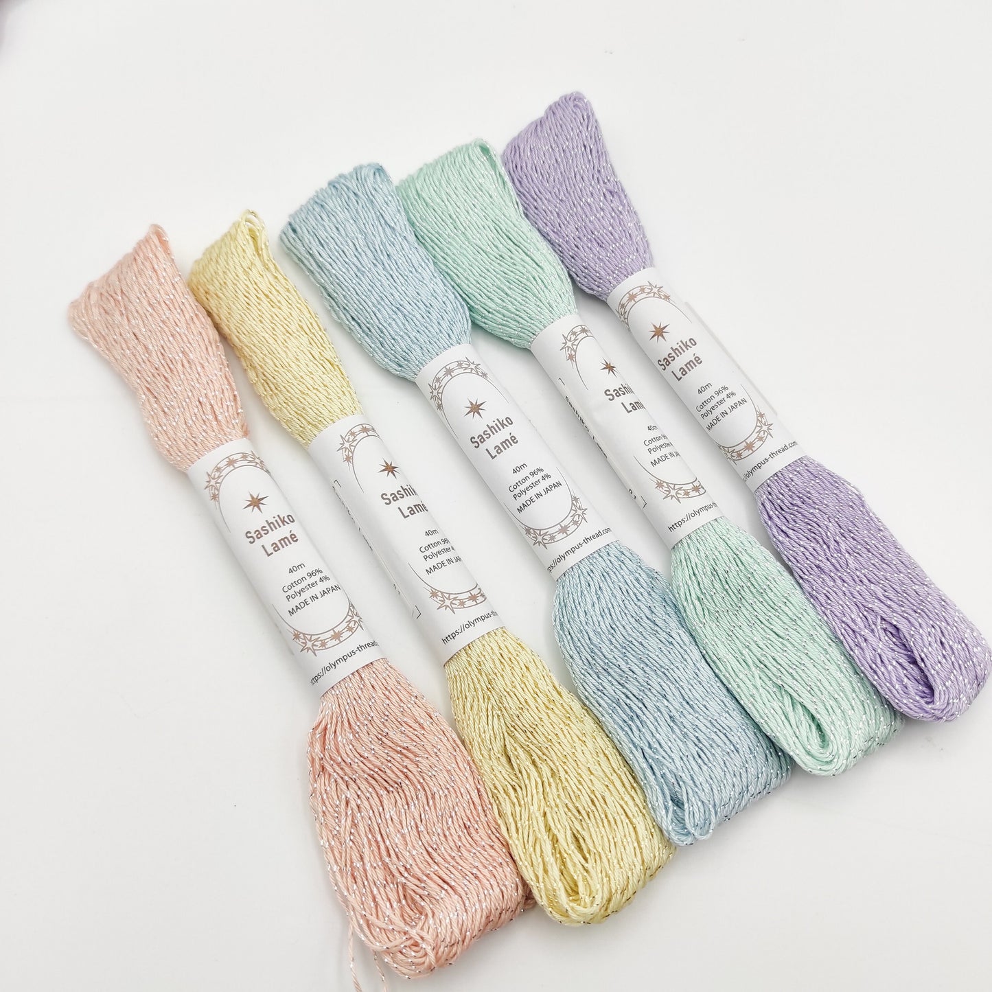 Soft Colors Olympus Sashiko Thread - Lamé and Awai-iro Collection-Perfect for Stitching and Quilting"