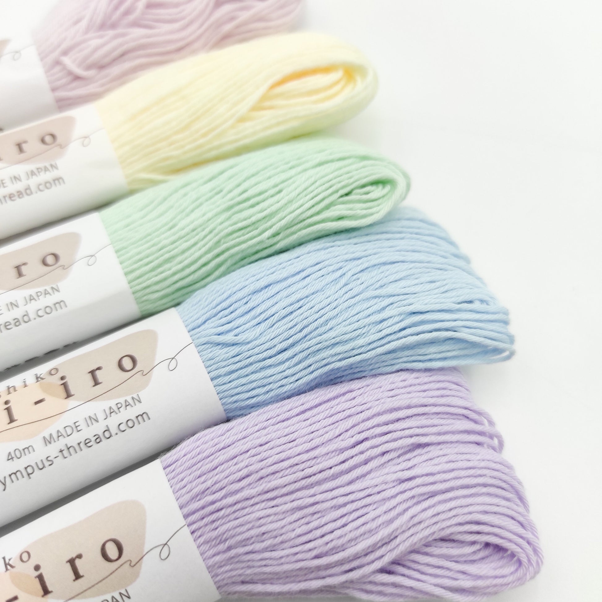 Soft Colors Olympus Sashiko Thread - Lamé and Awai-iro Collection-Perfect for Stitching and Quilting"