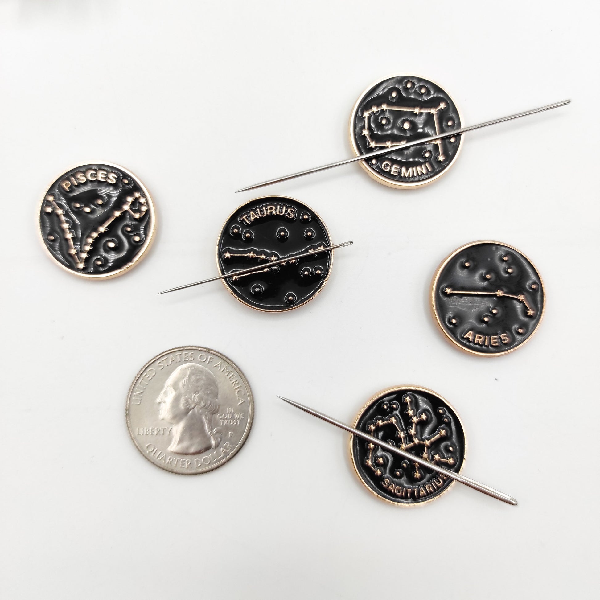 Horoscope needle minder, Star Sign Needle Minder, Zodiac Constellation Needle Minder for Embroidery, Cross Stitch, Needlepoint, Needle works