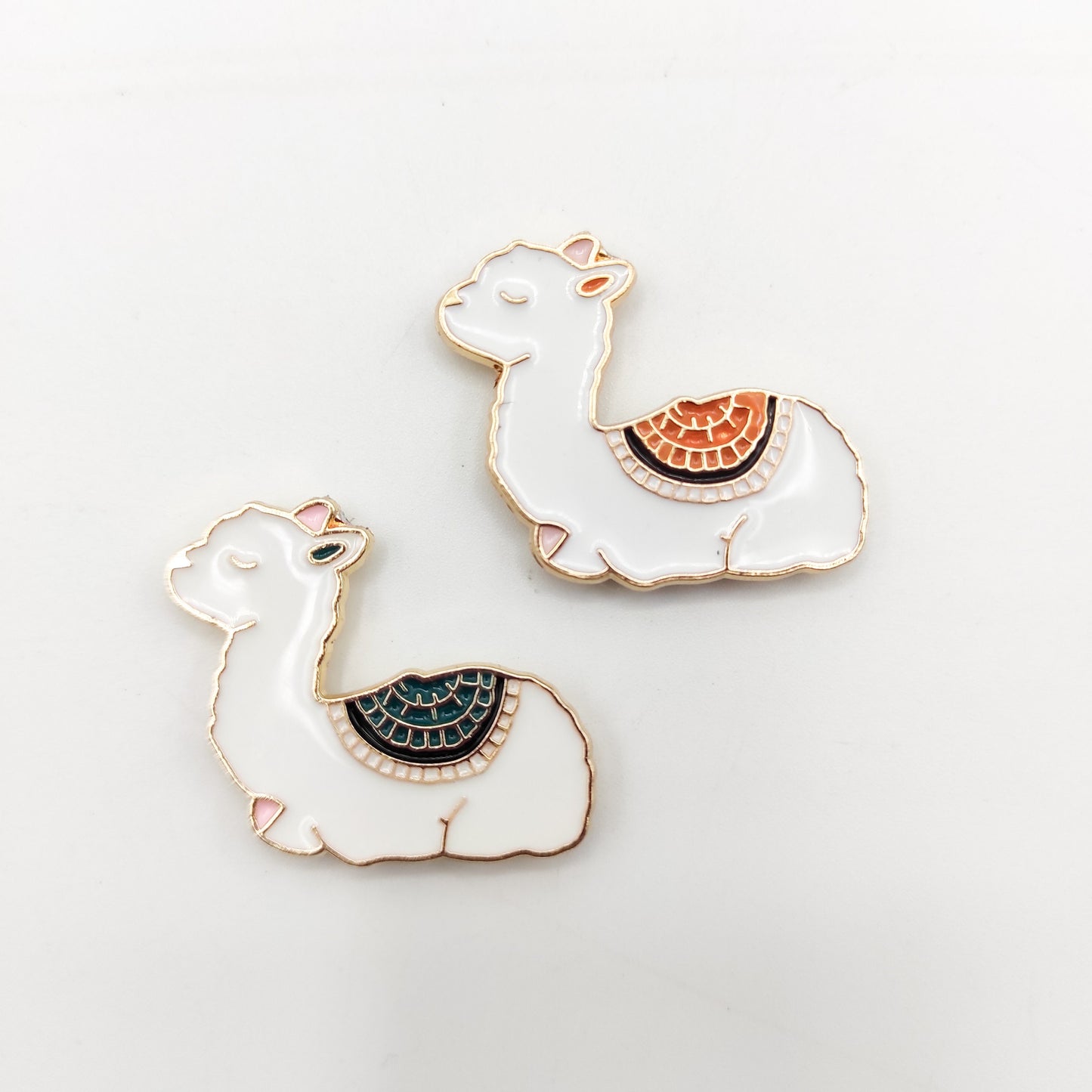 Alpaca enamel needle minders, Needle Minder for Embroidery, Cross Stitch, Needle work, needlecraft projects and sewing.