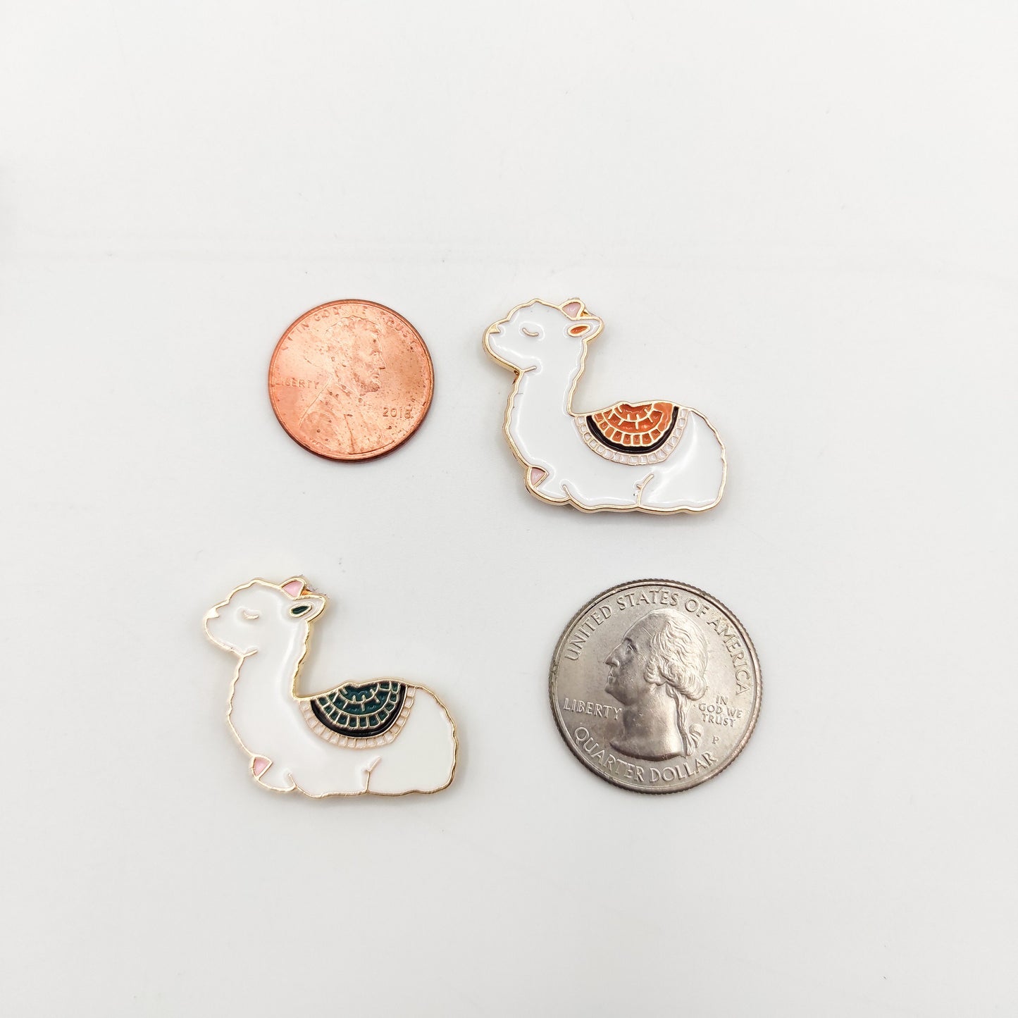 Alpaca enamel needle minders, Needle Minder for Embroidery, Cross Stitch, Needle work, needlecraft projects and sewing.