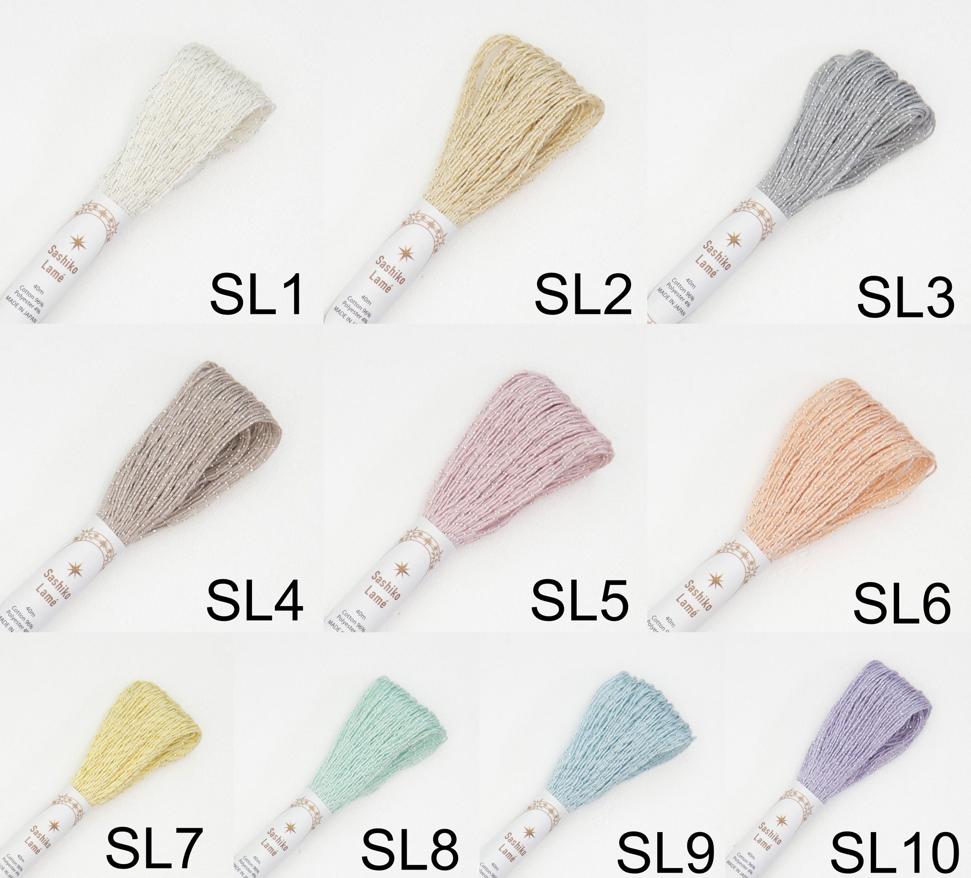 Soft Colors Olympus Sashiko Thread - Lamé and Awai-iro Collection-Perfect for Stitching and Quilting"