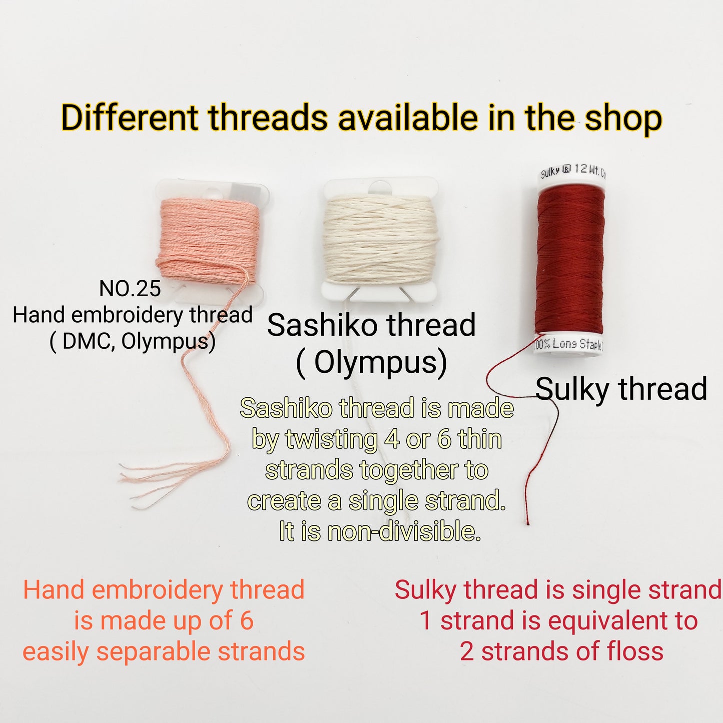 DMC size 25 thread bundle, cotton hand embroidery thread, hand embroidery floss